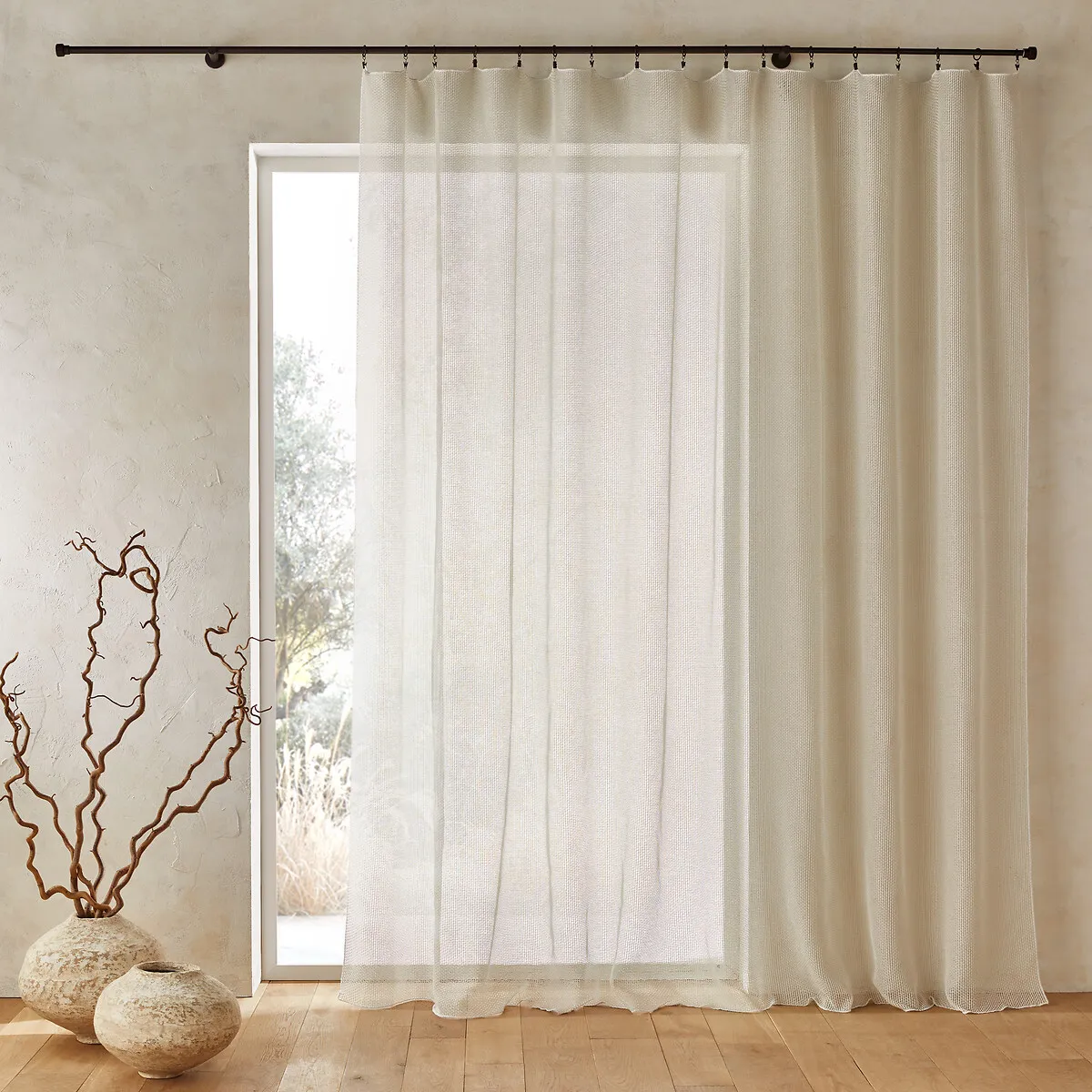Sylva Openwork Curtain - Chalk, Polyester product