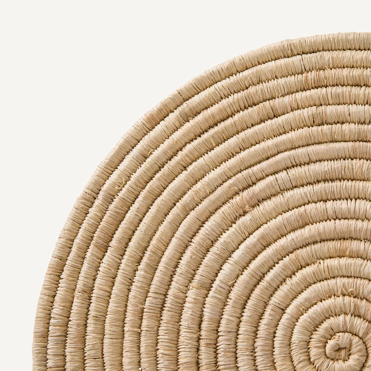 Tibou Round Placemats Set of 2 - Natural, Woven Raffia alternate view