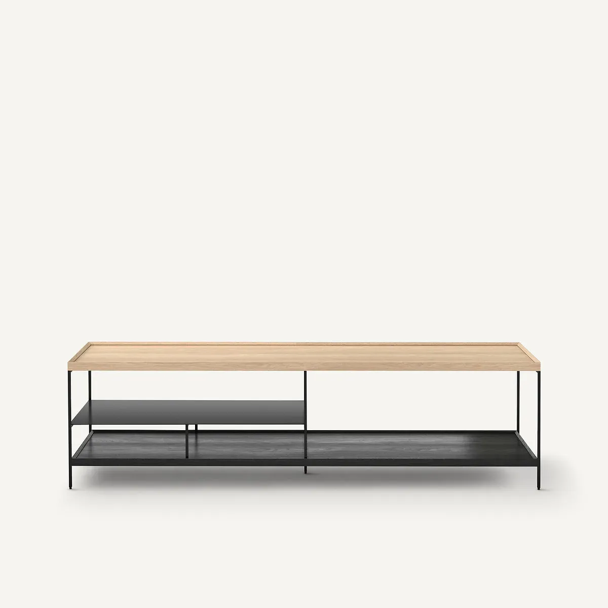 Tidder TV Stand - Natural Oak Veneer, Steel alternate view
