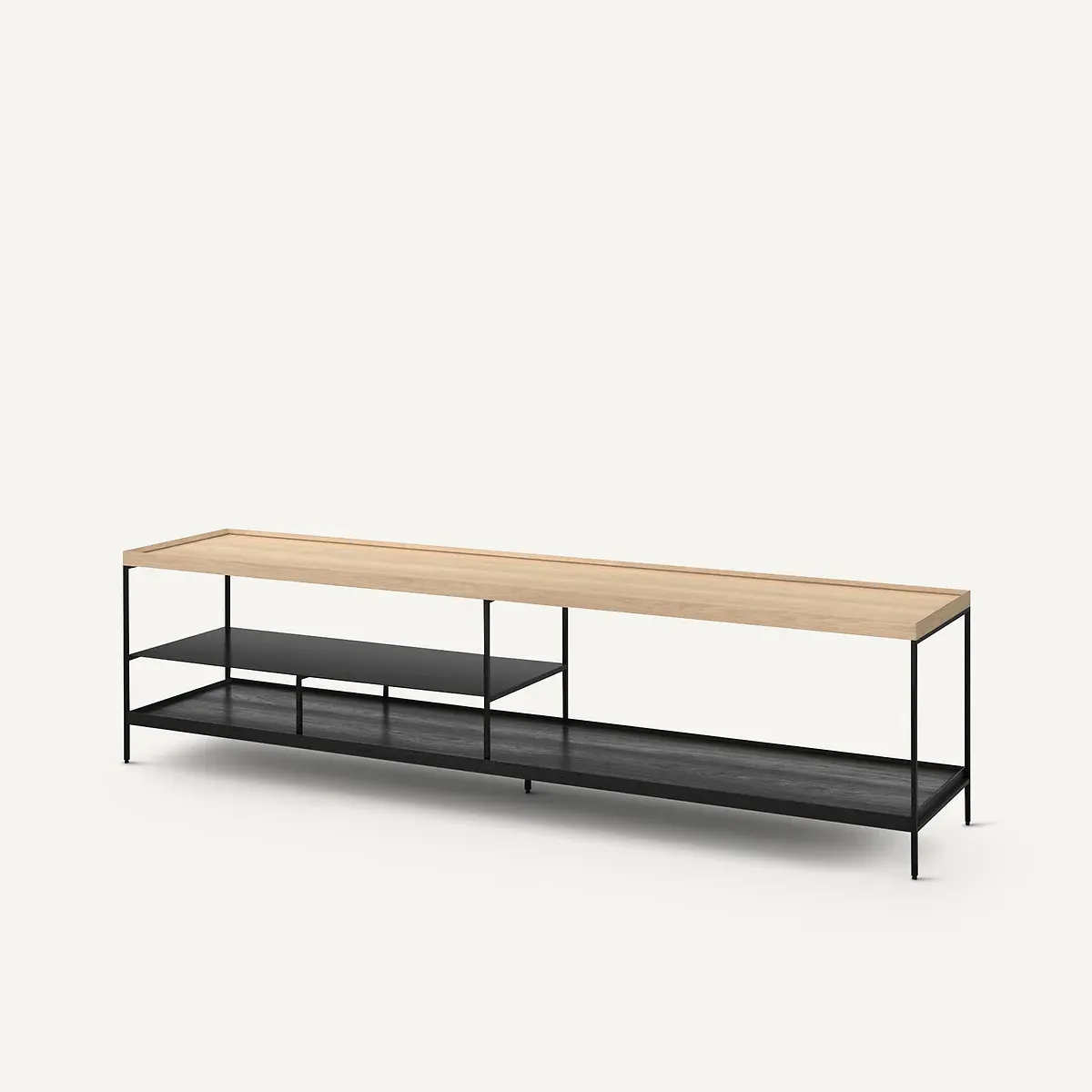 Tidder TV Stand - Natural Oak Veneer, Steel product