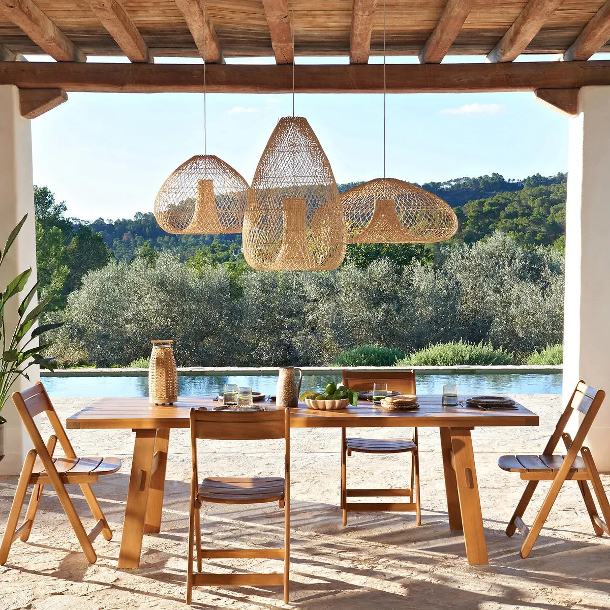 Titou Woven Ceiling Pendant Light - Natural, Rattan alternate view