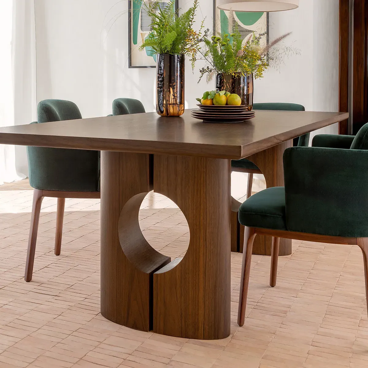 Tomto Set of 2 Hollow Table Legs - Walnut, MDF Veneer product