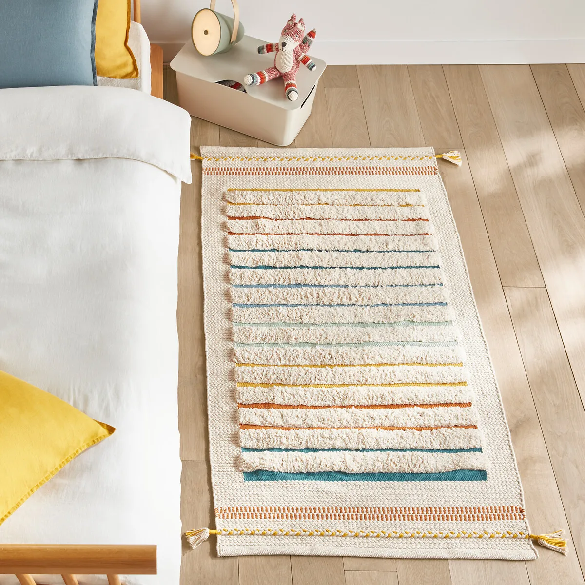 Tomulo Striped Handwoven Rug - Multi-Coloured, Cotton product