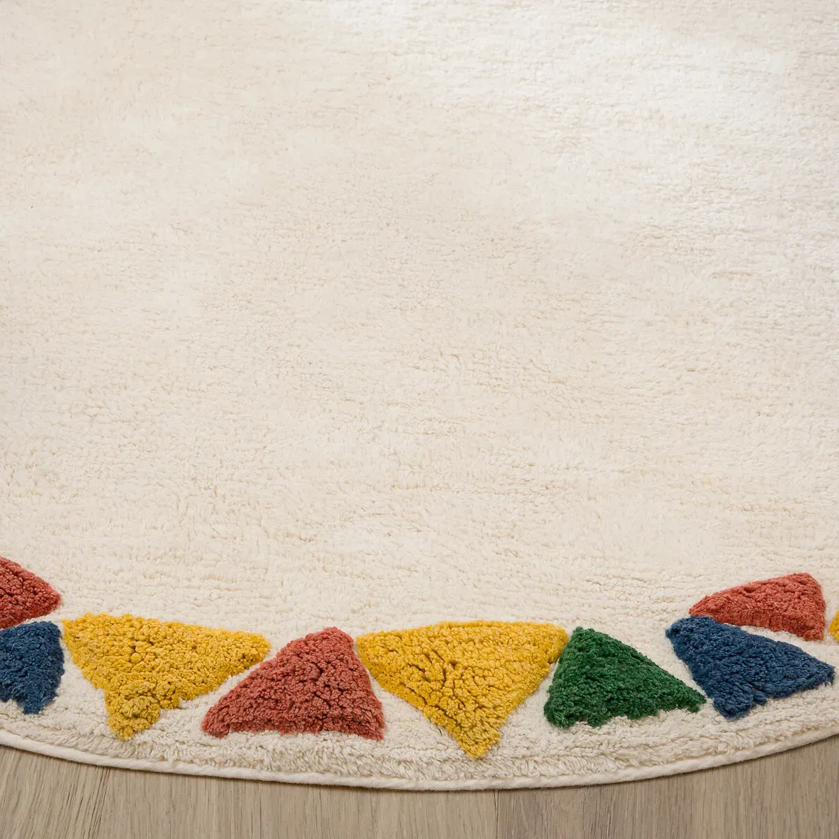 Trikony Round Rug - Multi-Coloured, Organic Cotton alternate view