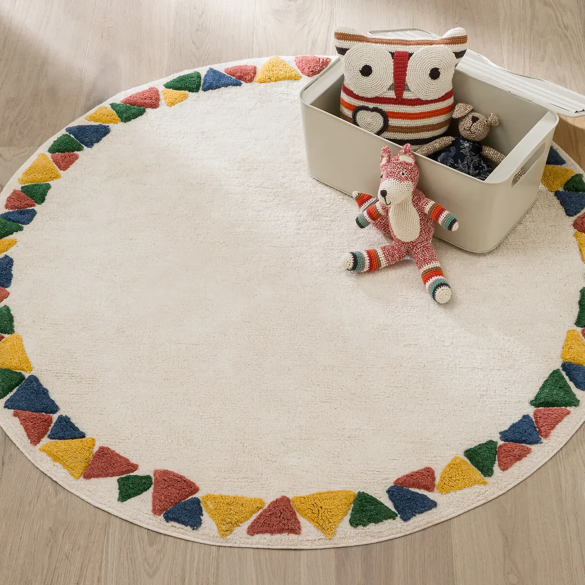 Trikony Round Rug - Multi-Coloured, Organic Cotton product