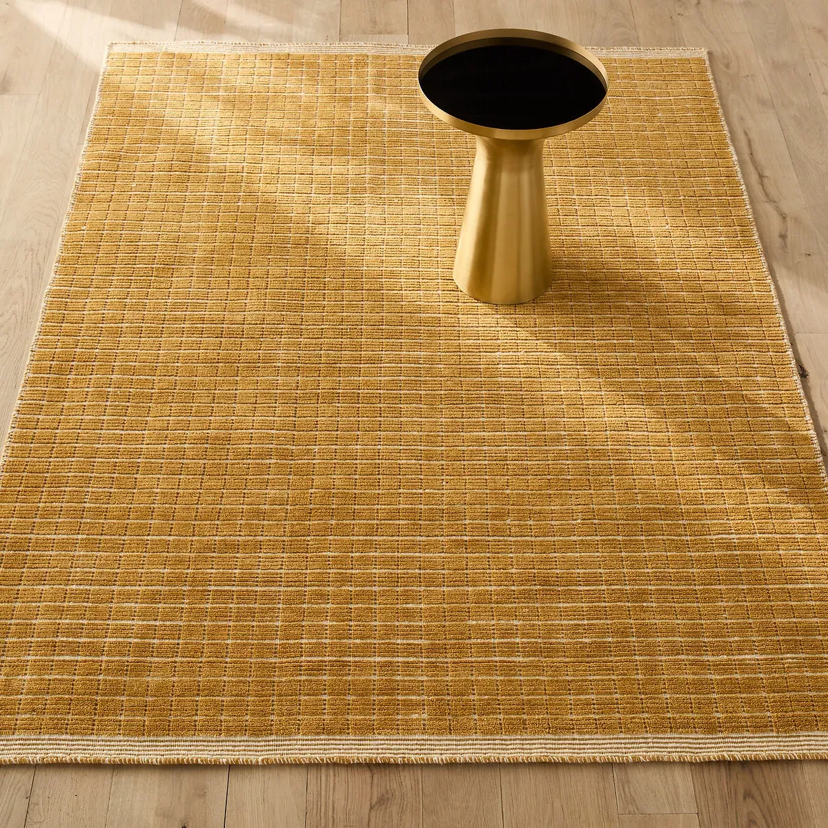 Ubin Hand-Knotted Rug - Ochre, Wool/Cotton product
