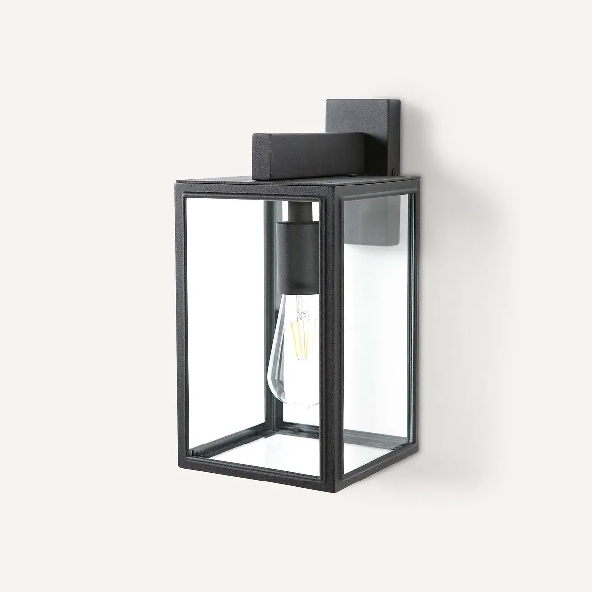 Ulan Outdoor Wall Light - Black, Steel & Glass alternate view