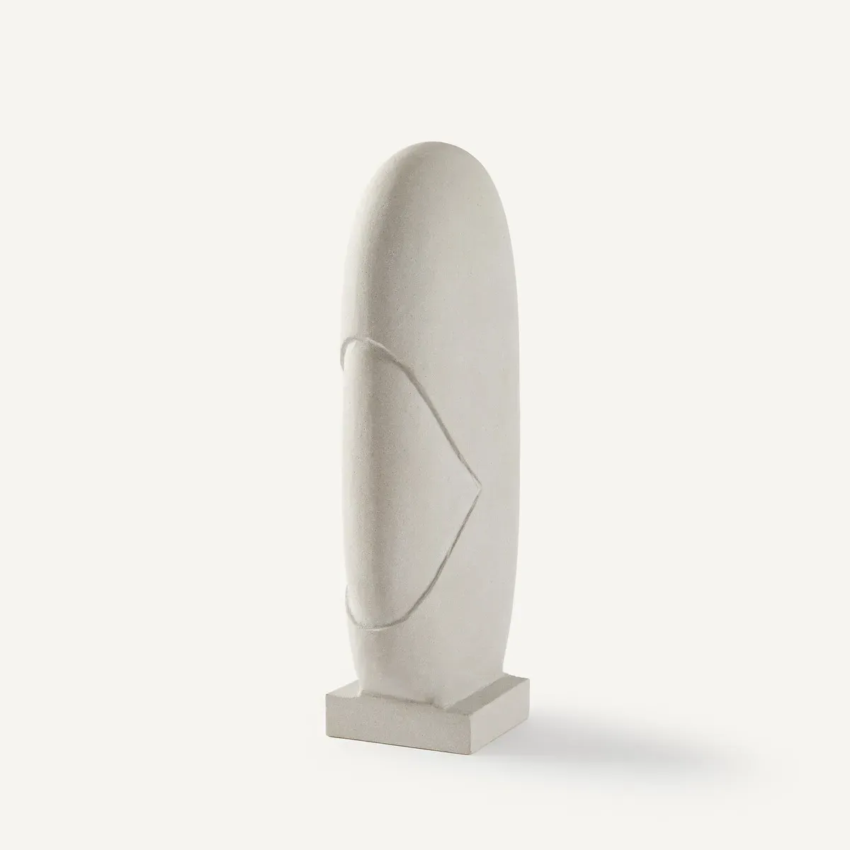 Vaela Stoneware Sculpture on Stand - Oatmeal alternate view