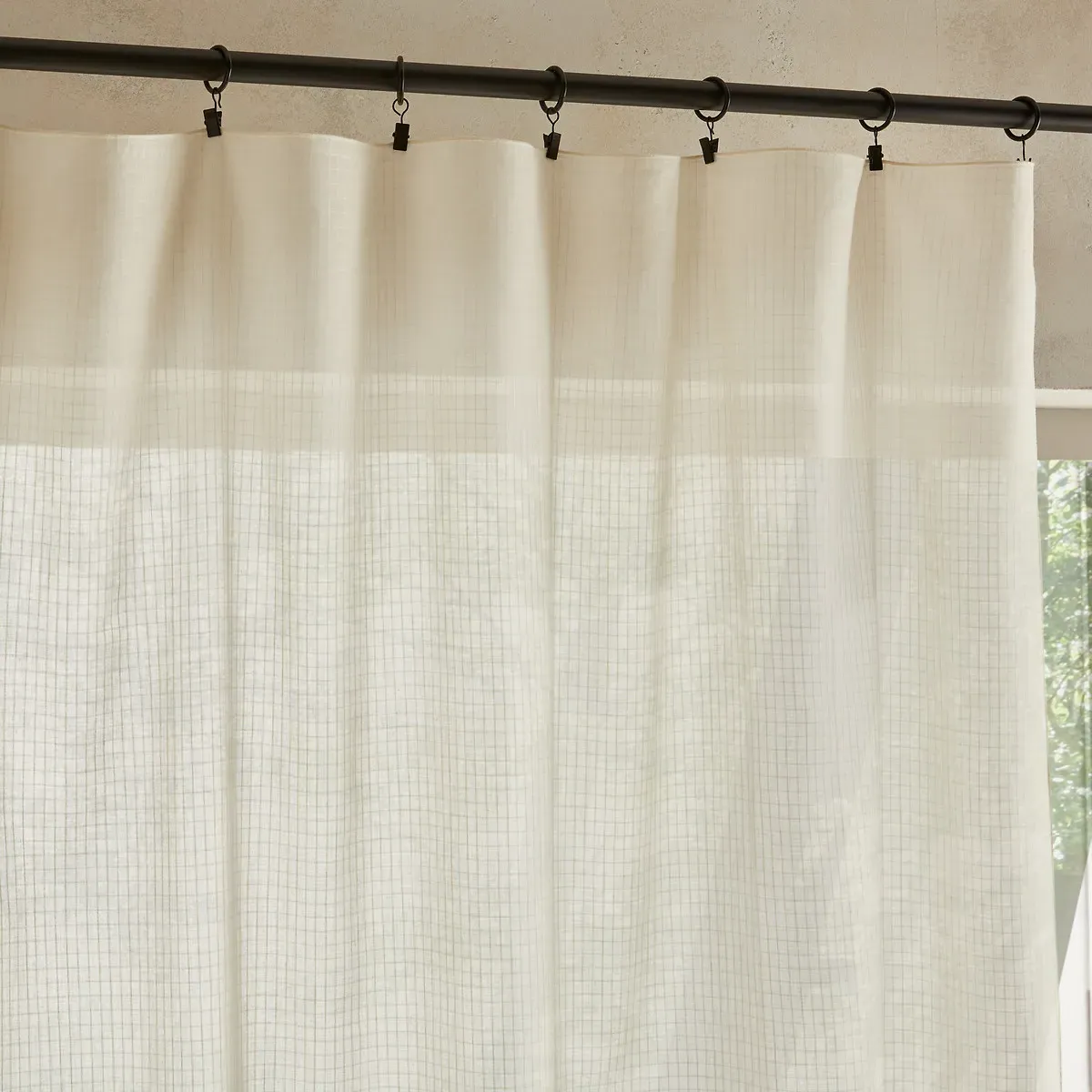 Varkala Voile Curtain - White, Organic Cotton alternate view
