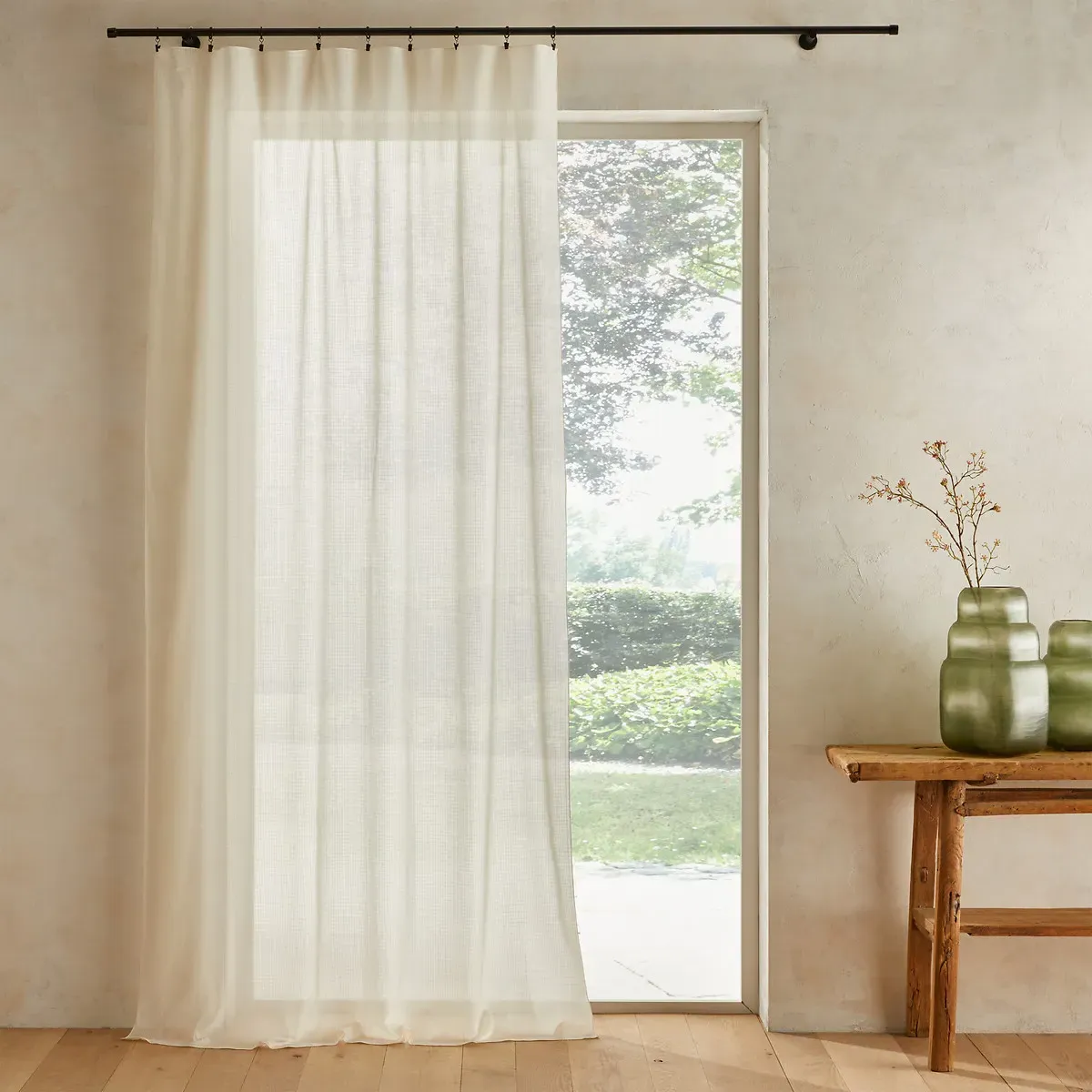 Varkala Voile Curtain - White, Organic Cotton product