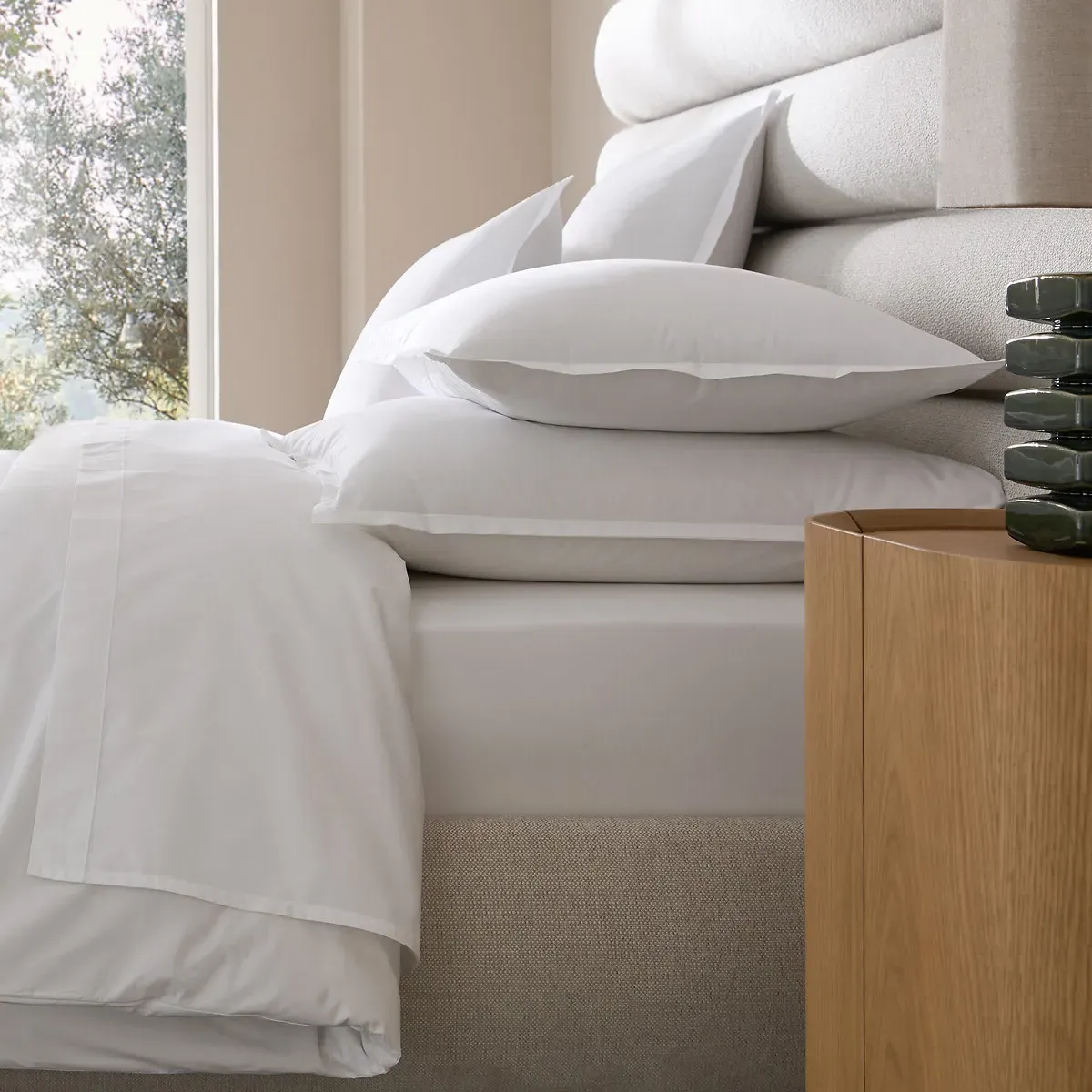 Veneto 300 Thread Count Pillowcase - White, Cotton Percale product