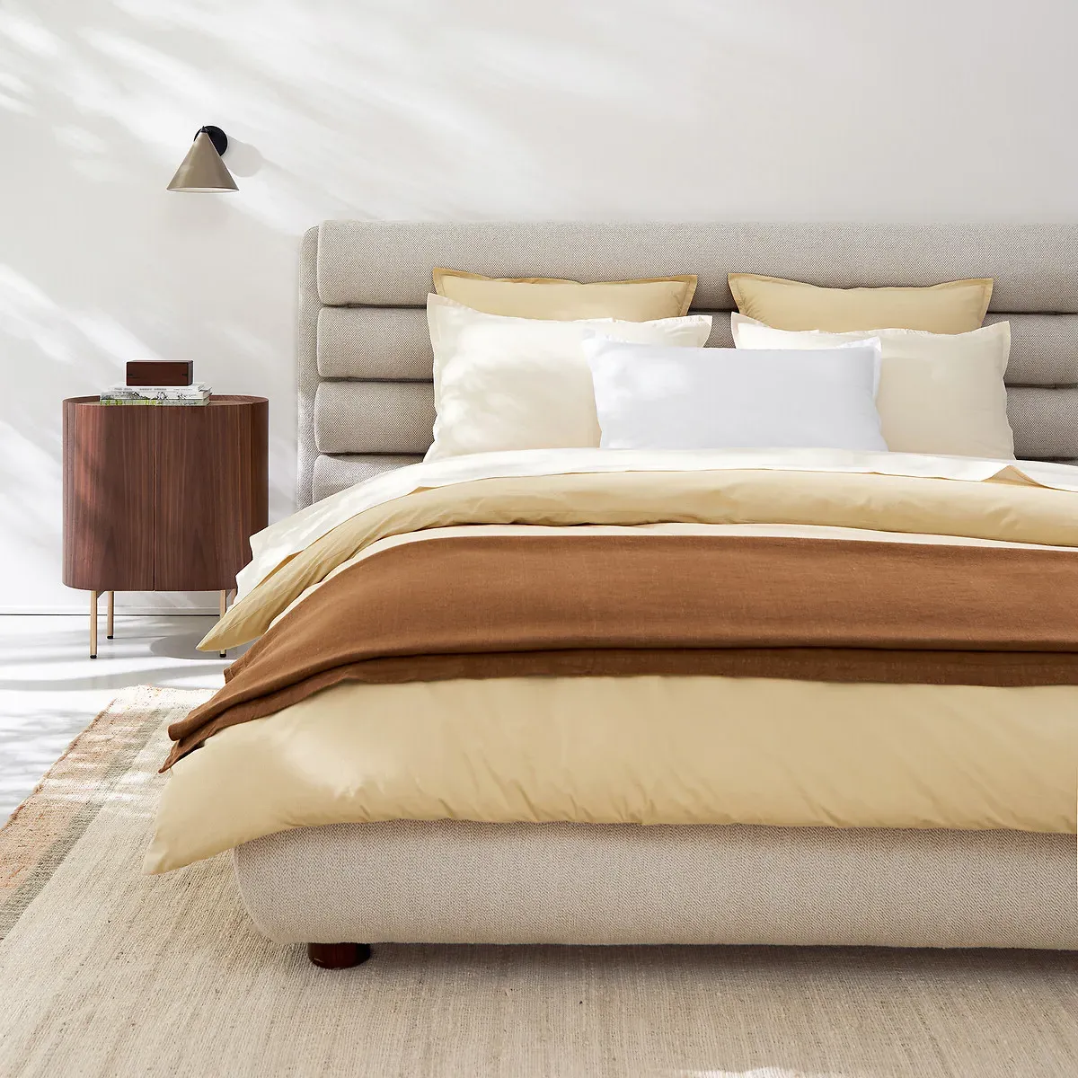Veneto Flat Sheet - Grey, Cotton Percale alternate view