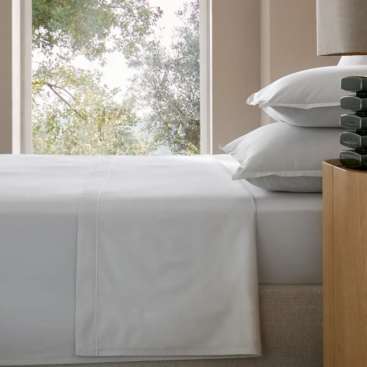 Veneto Flat Sheet - Grey, Cotton Percale product