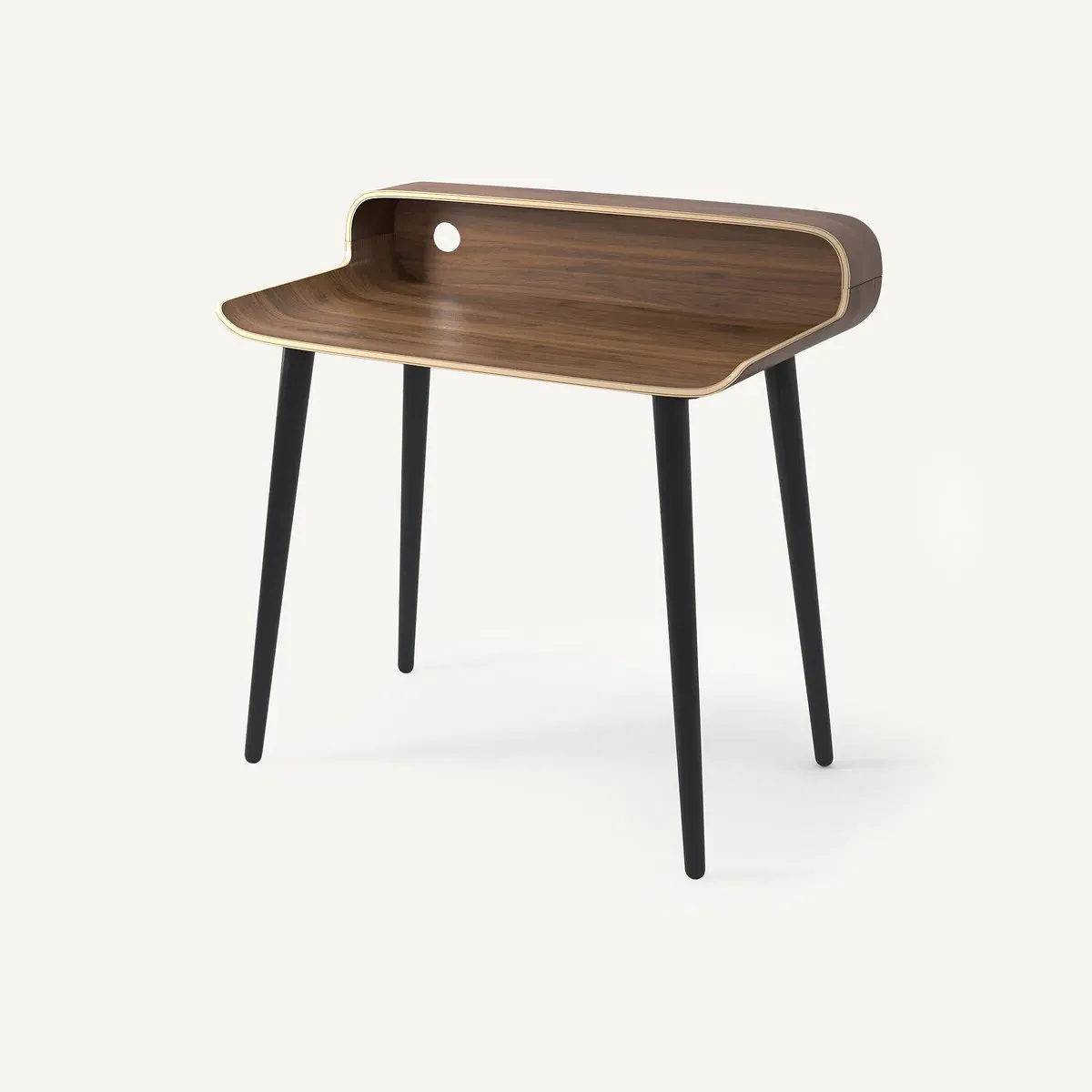 Vernan Desk with Cable Routing - Walnut, Plywood product