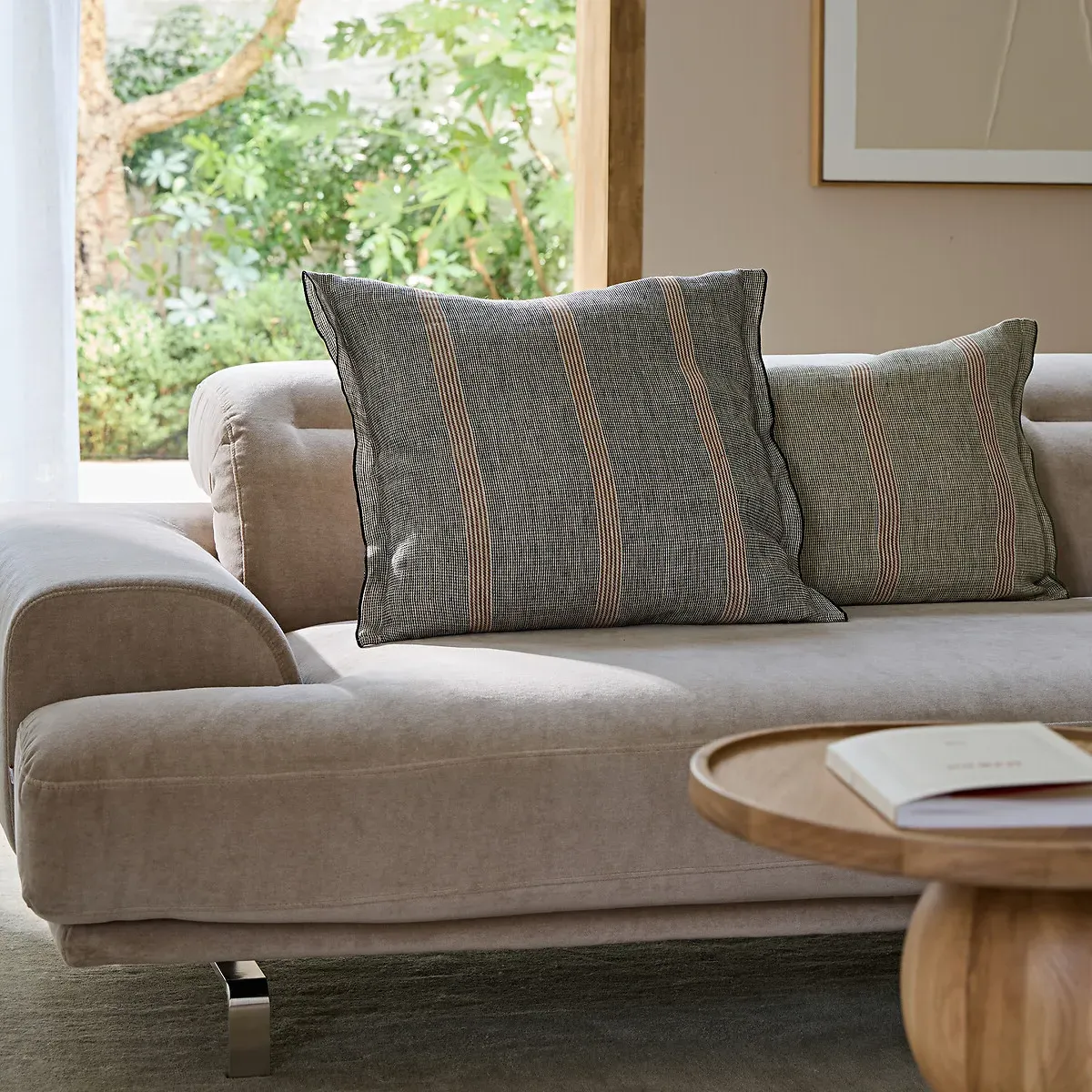 Virel Cushion Cover - Black, Linen alternate view