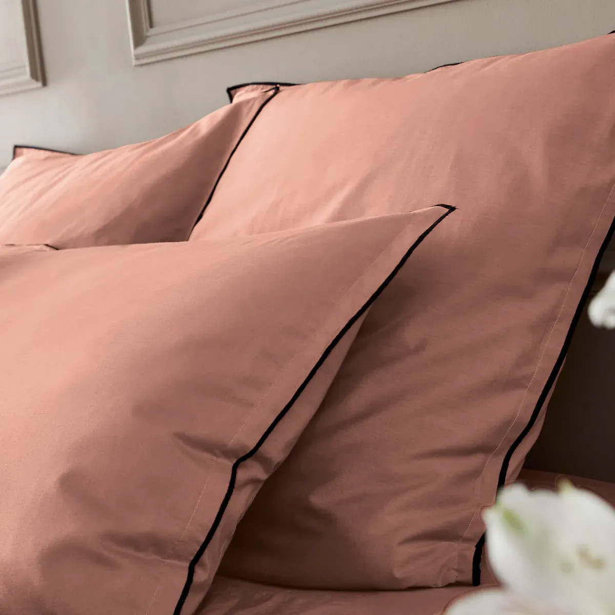 Washed Cotton Voile Duvet Cover - Antique Rose alternate view