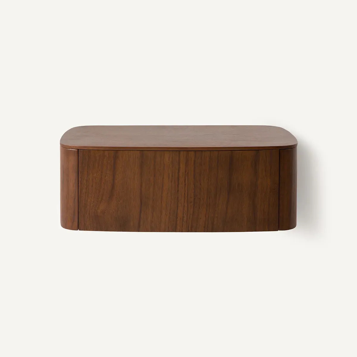 Willow Wall-Mounted Bedside Table with Drawer - Walnut Veneer alternate view