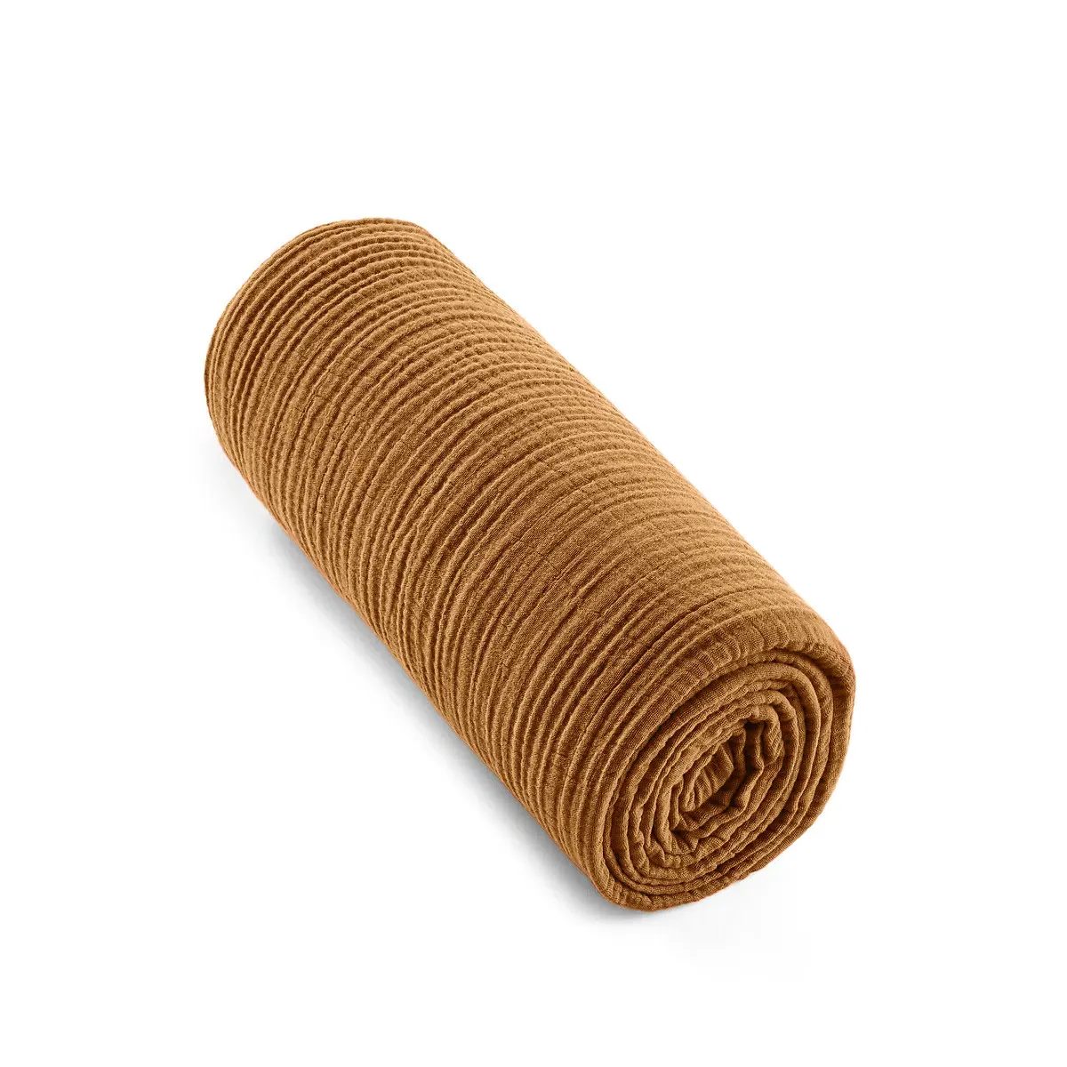 Yafa Organic Cotton Muslin Fitted Sheet - Cinnamon product