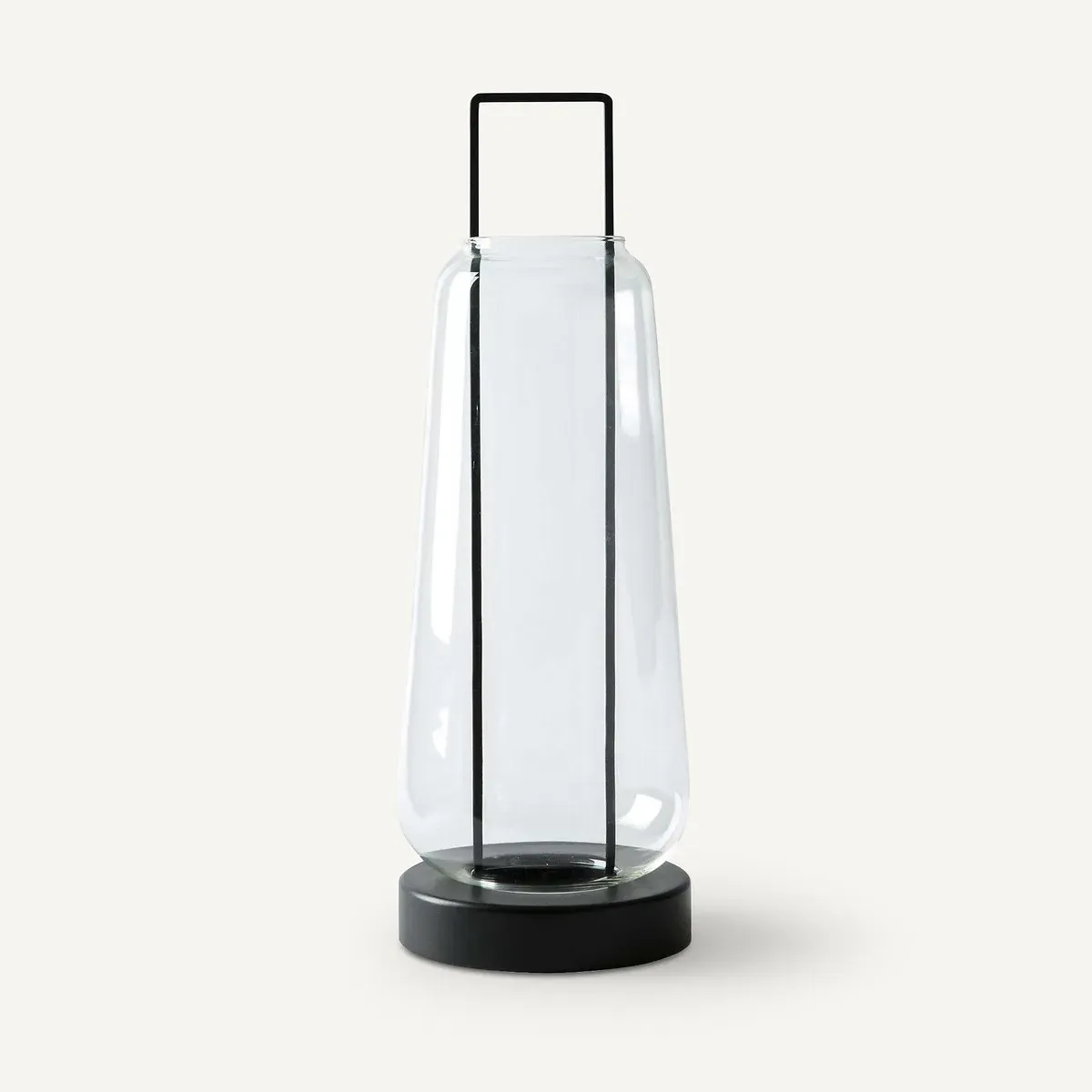 Yoroko Glass and Metal Lantern - Black product