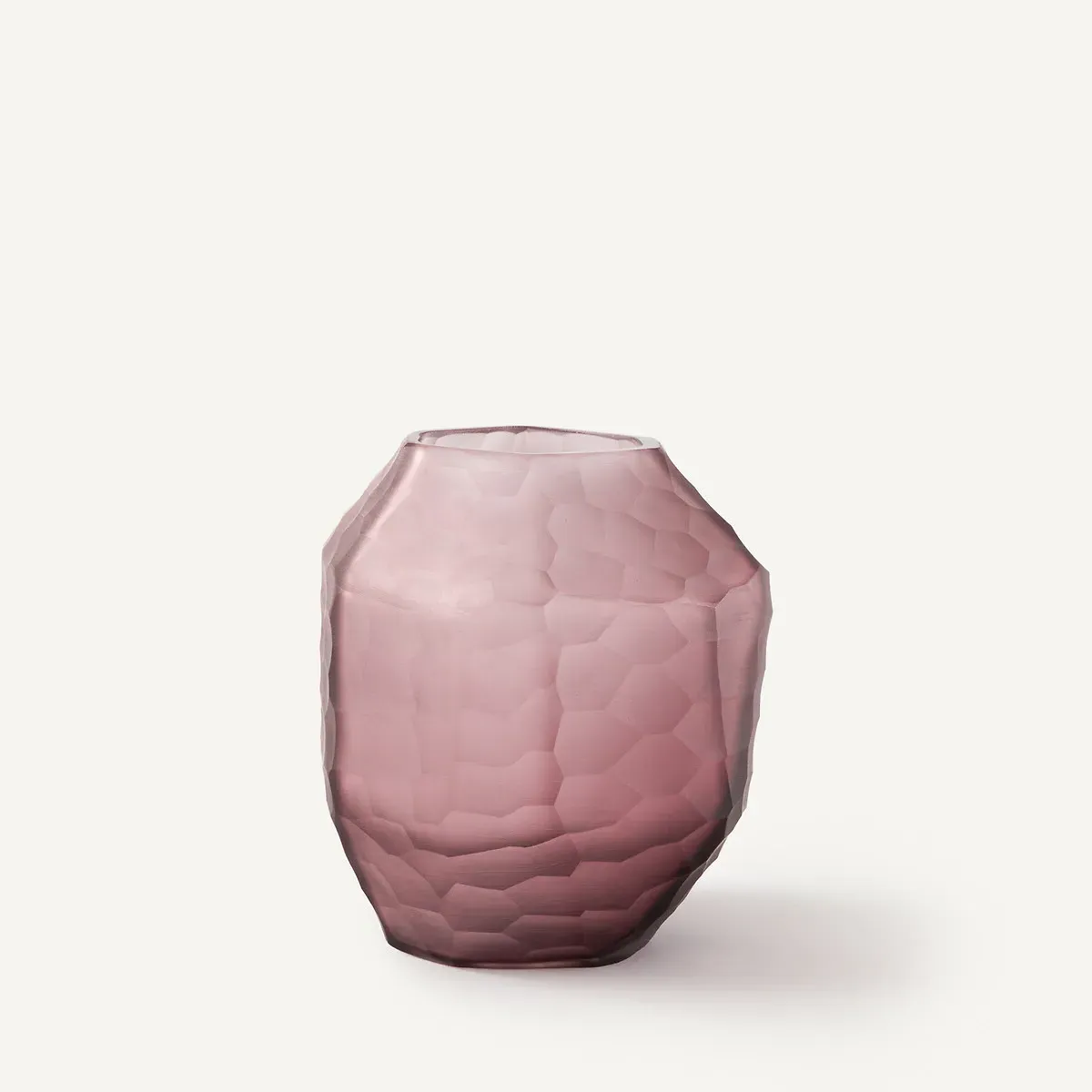 Zenka Vase - Burgundy, Frosted Glass alternate view