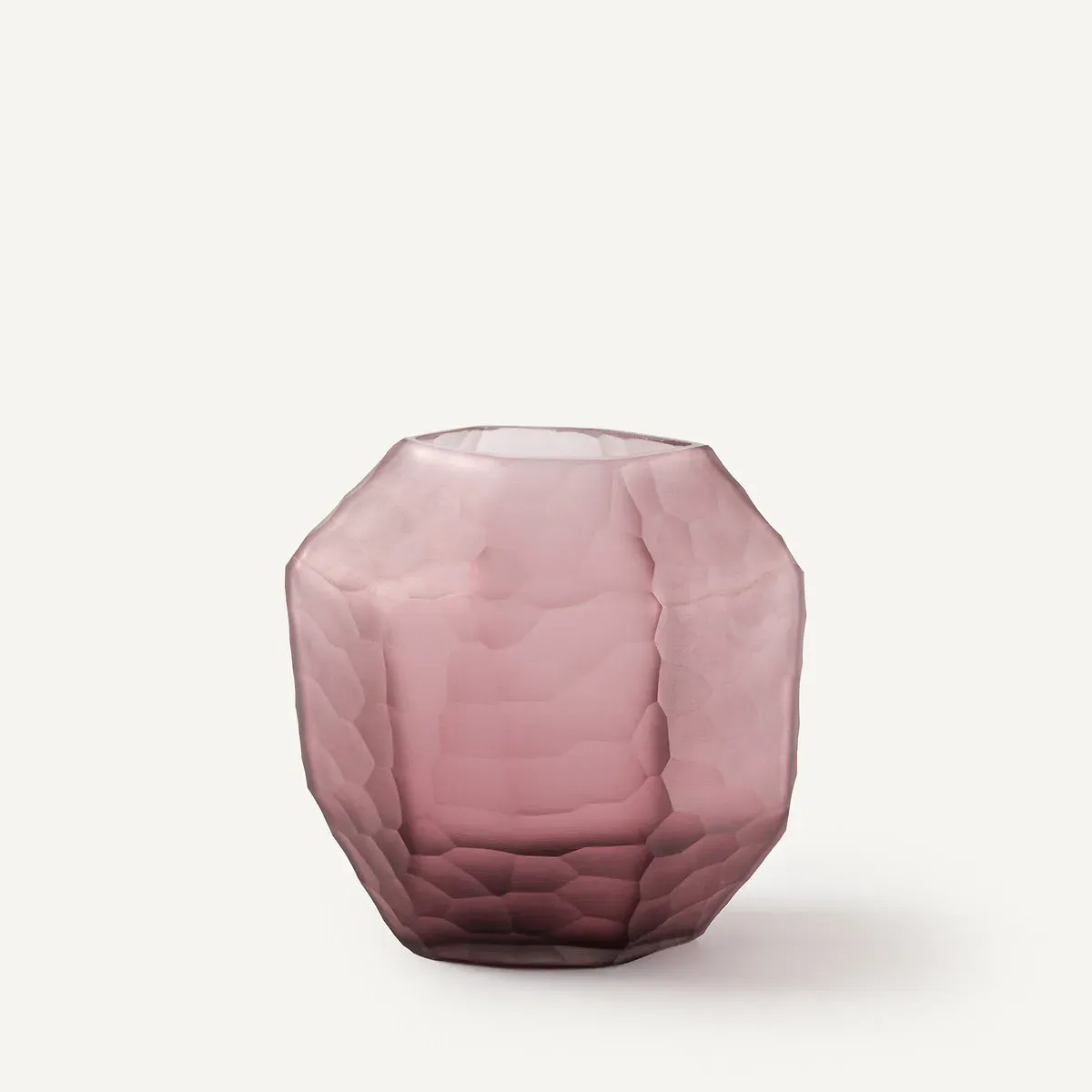 Zenka Vase - Burgundy, Frosted Glass product