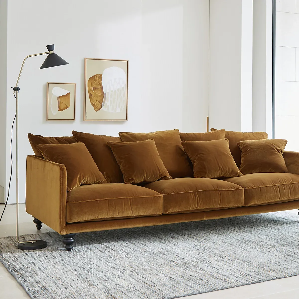 Zoticus Floor Lamp with Adjustable Arm - Aged Brass, Iron alternate view