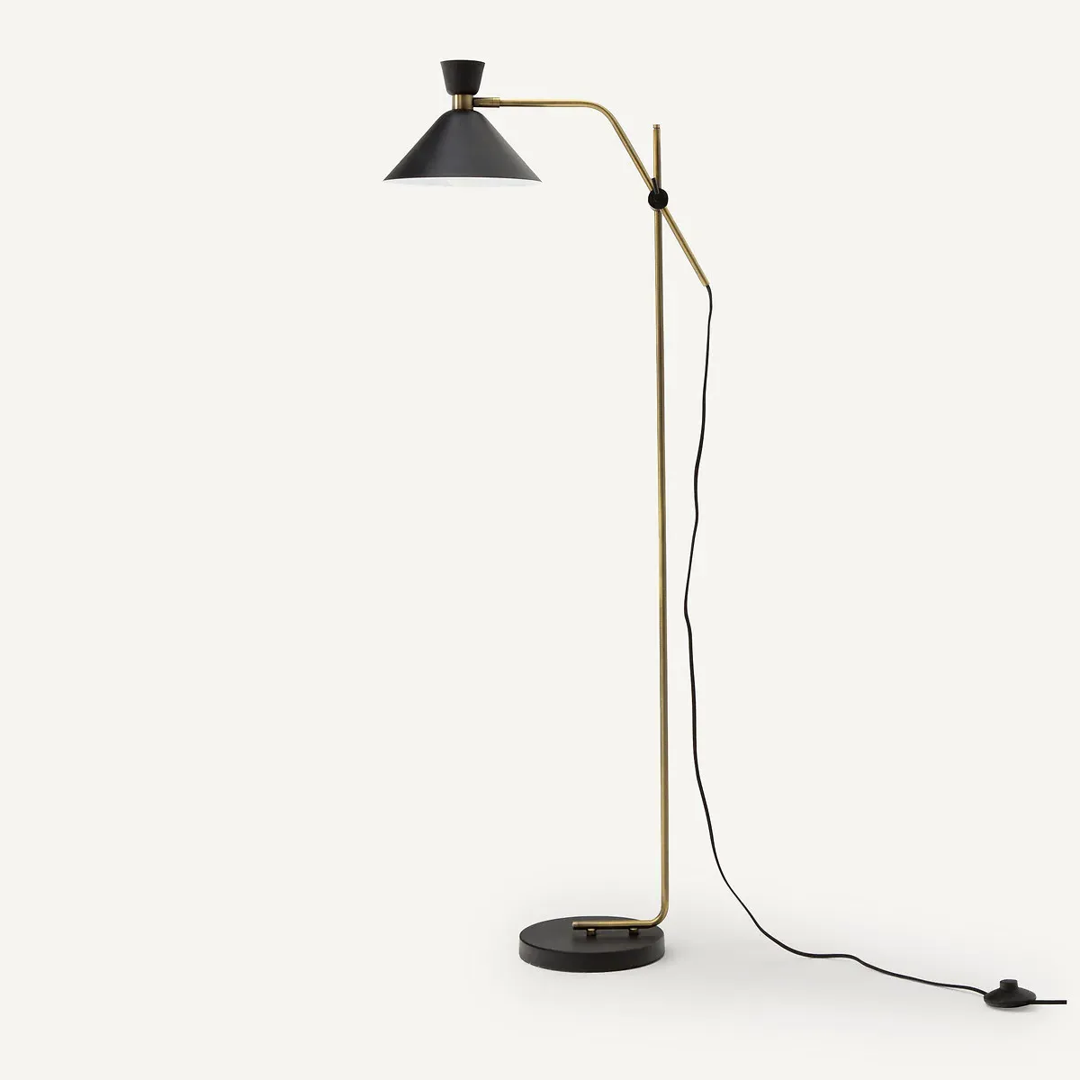 Zoticus Floor Lamp with Adjustable Arm - Aged Brass, Iron product