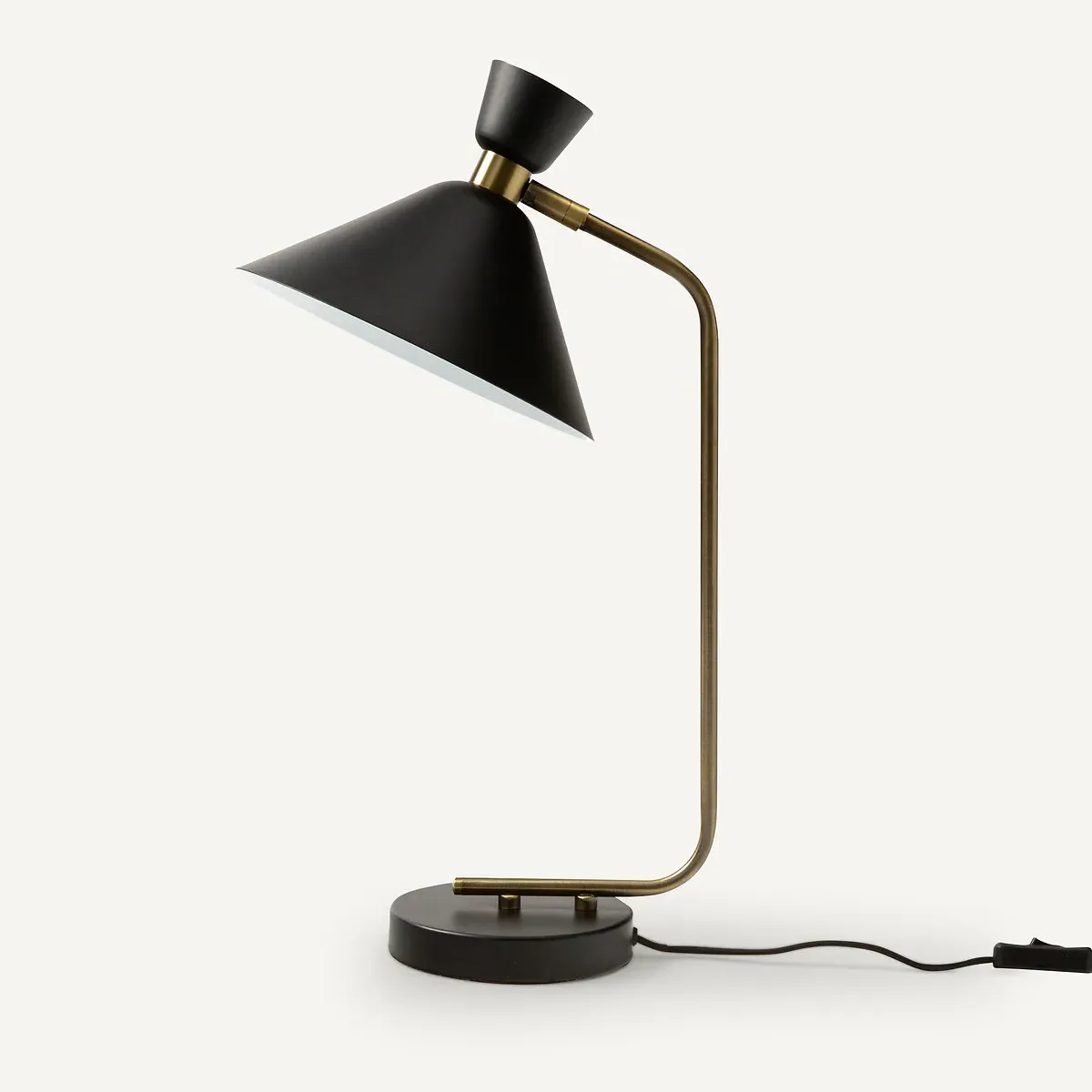 Zoticus Table Lamp with Adjustable Shade - Aged Brass, Iron product