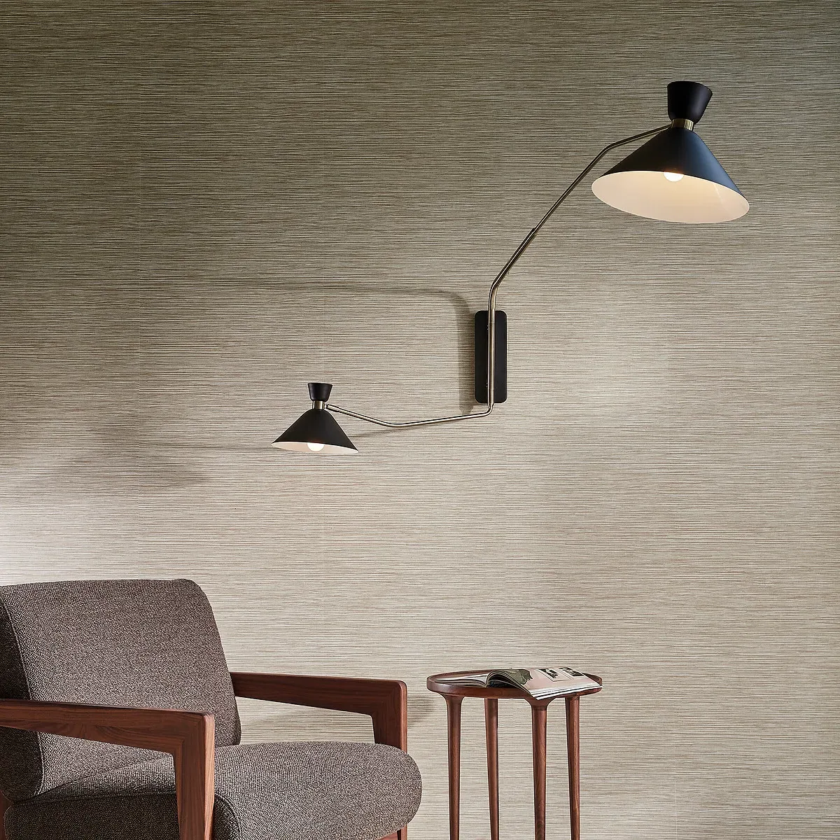 Zoticus XL Double Wall Light - Aged Brass, Iron alternate view