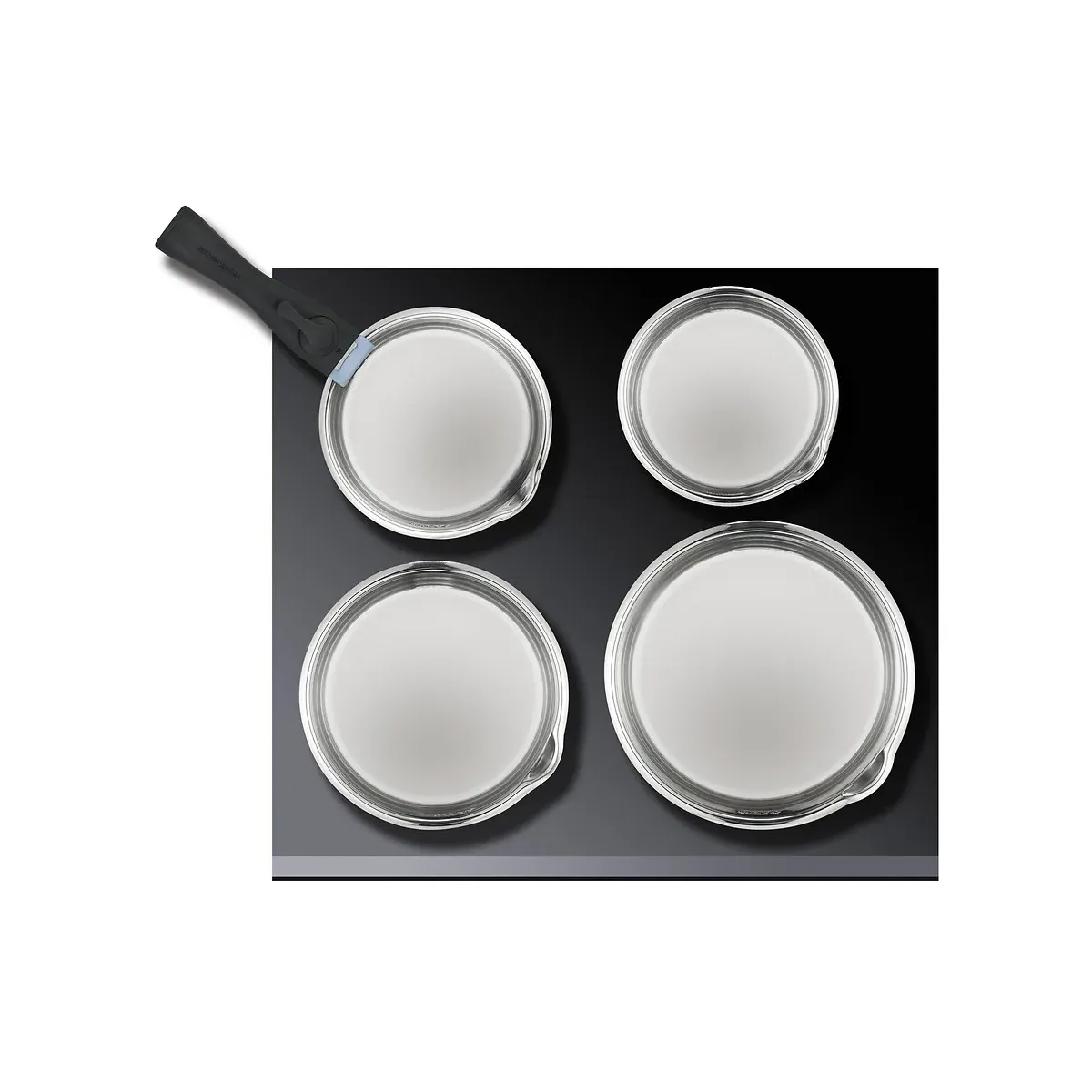 Set of 4 Pans with Handle - Inox, Stainless Steel alternate view