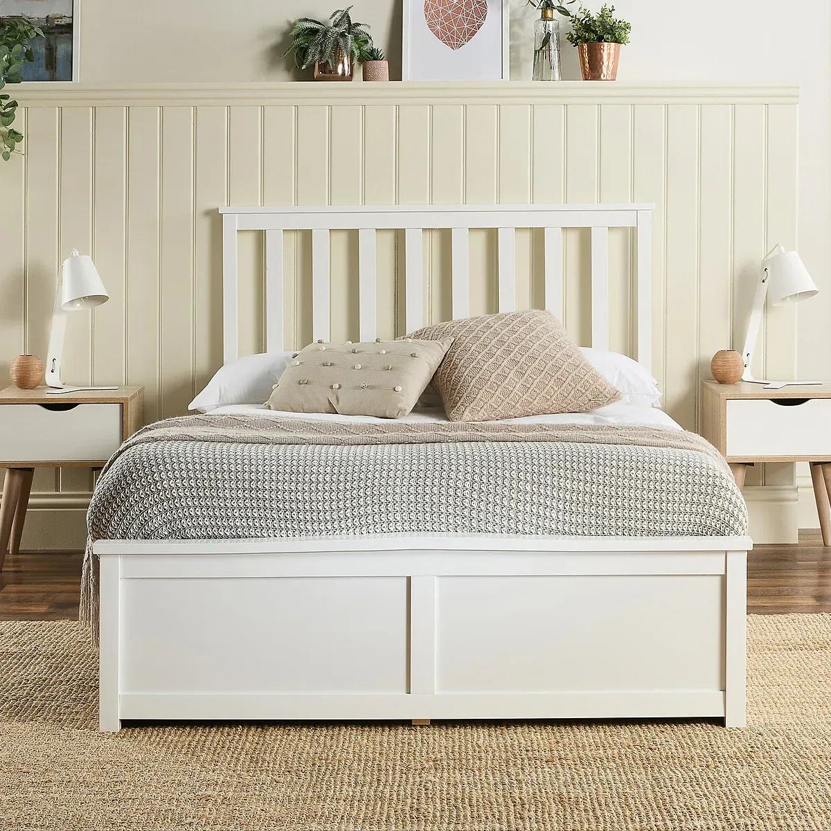 Shaker Storage Ottoman Bed - White, Pine alternate view