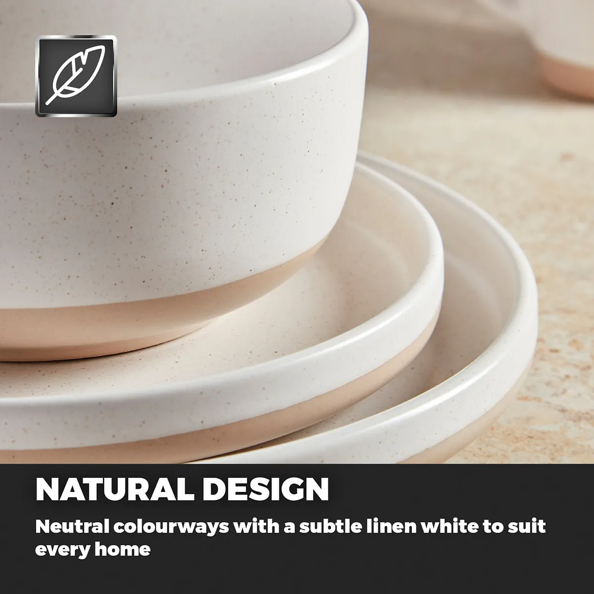 Avena 16-Piece Dinner Set - White, Stoneware alternate view