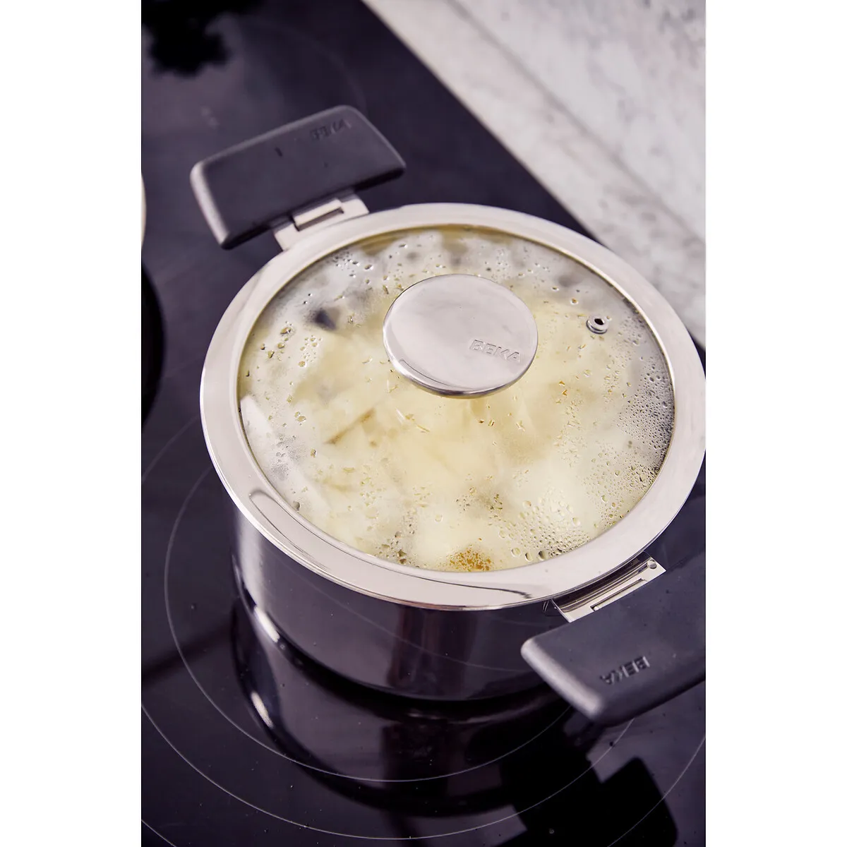 Beka Evolution Glass Lid - Inox, Stainless Steel alternate view