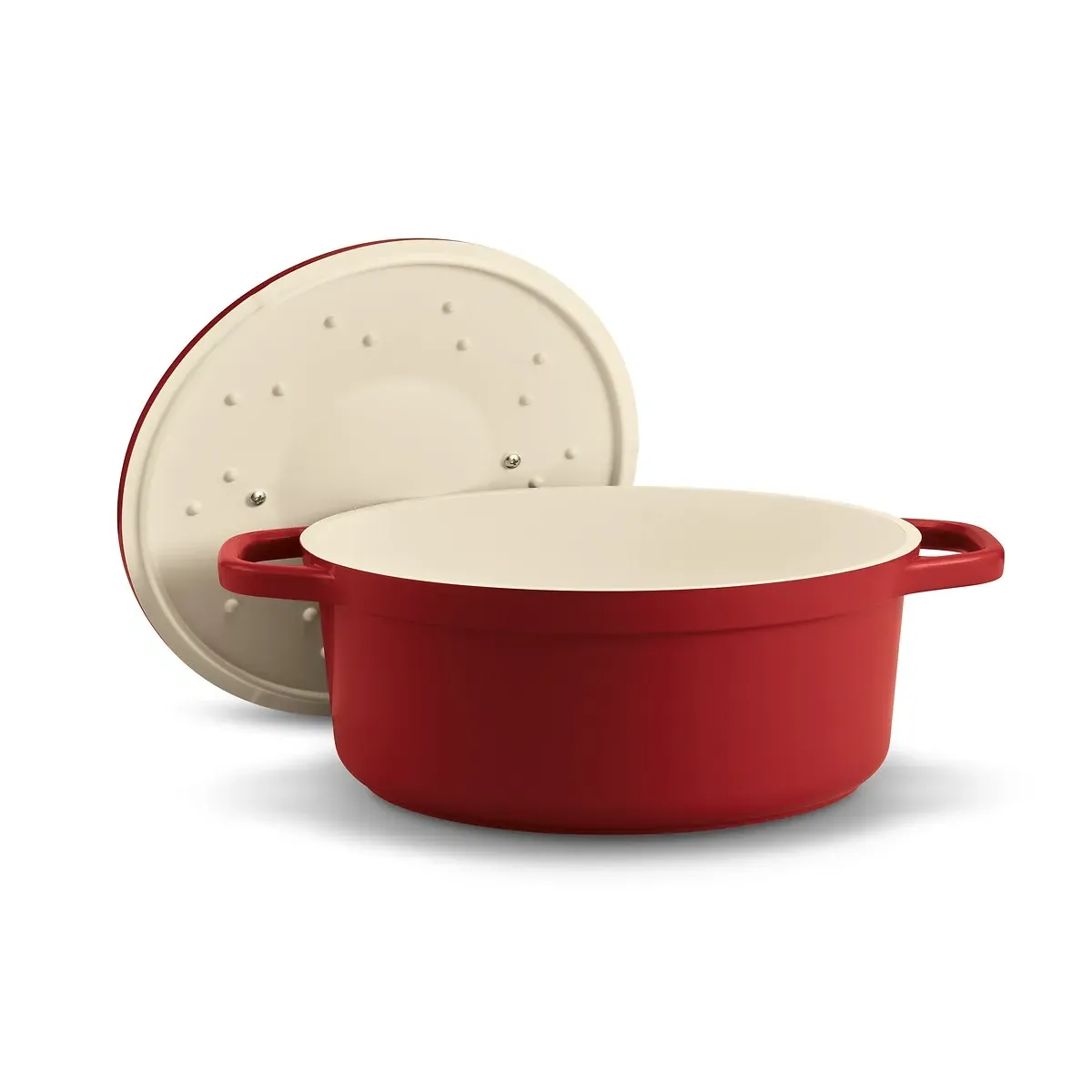 Oval Feather Casserole Dish - Red, Recycled Aluminium alternate view