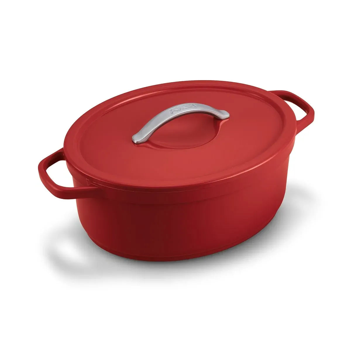 Oval Feather Casserole Dish - Red, Recycled Aluminium product