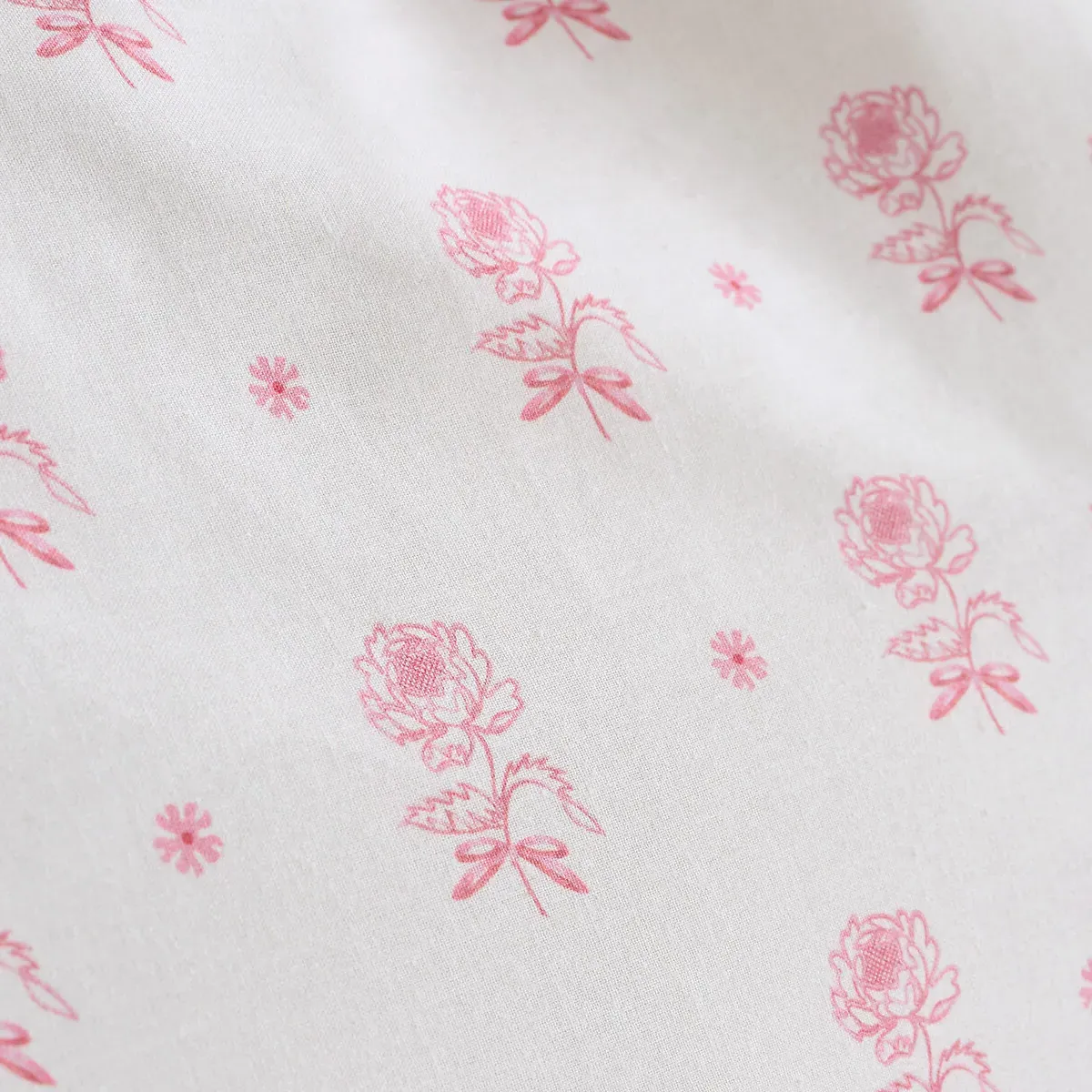 Spitalfield Bunches Cotton Pillowcase Pair - Pink alternate view