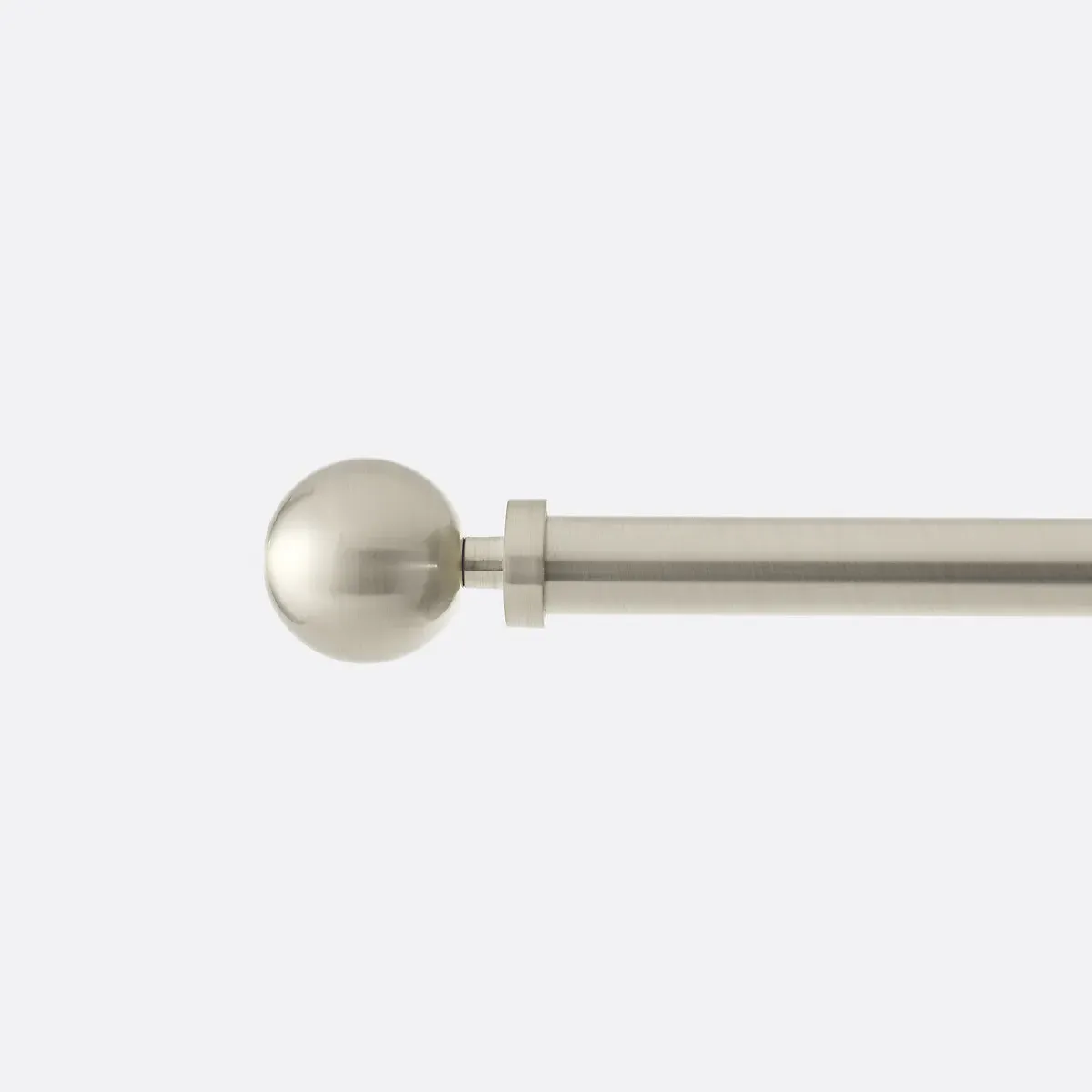 Extendable Ball Design Curtain Pole - Brushed Nickel, Steel product