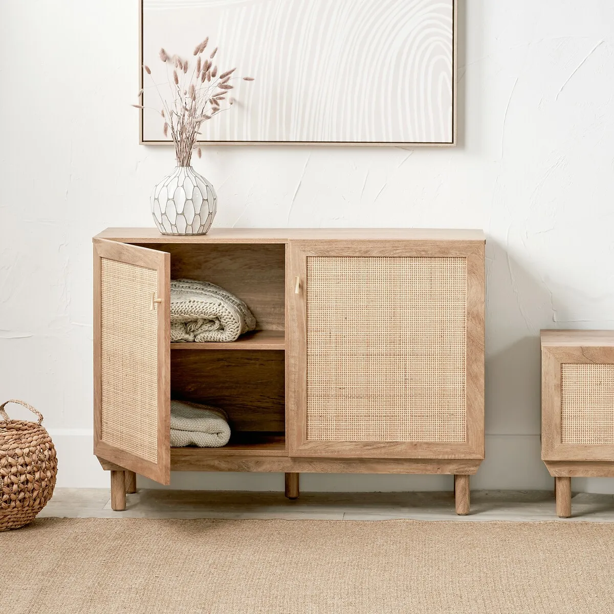 Hedric 2 Door Sideboard - Natural Rattan alternate view
