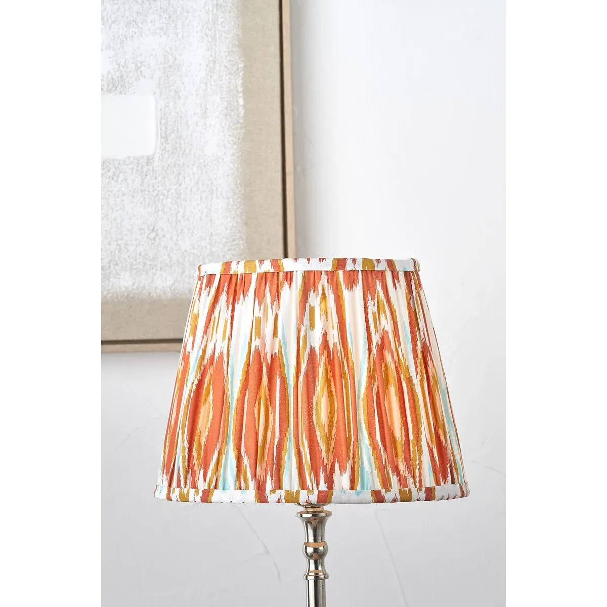 Isadora Ikat 45cm Tapered Lampshade - Cinnamon, Cotton product