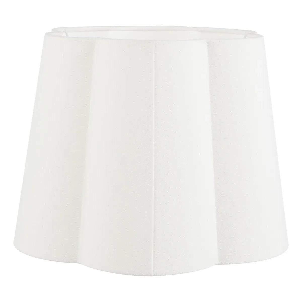 Plaza 35cm Tapered Scalloped Lamp Shade - White, Cotton alternate view