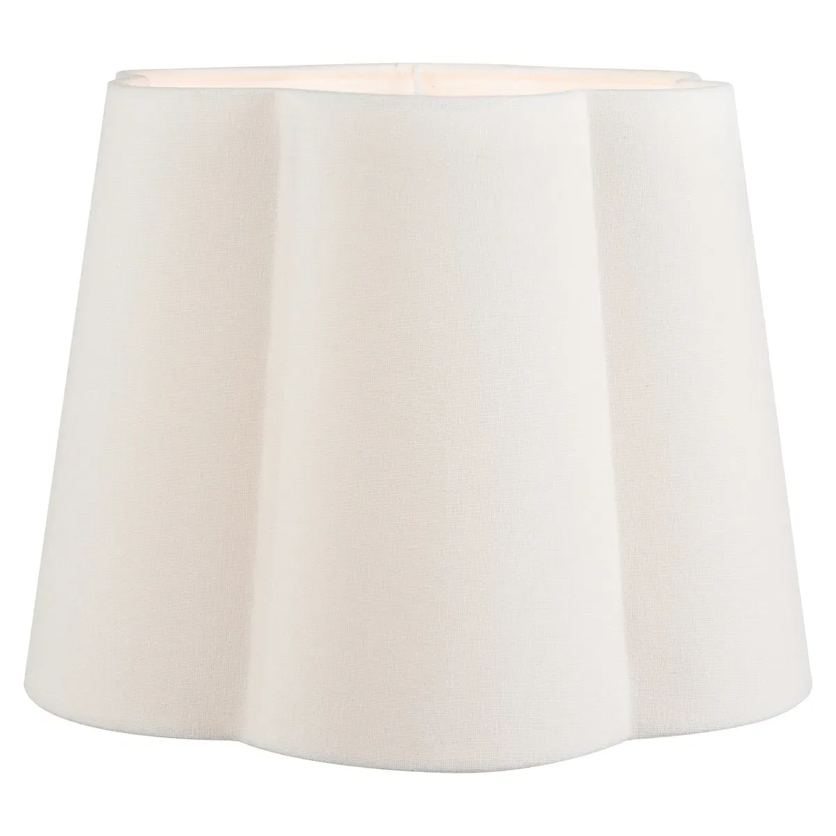 Plaza 35cm Tapered Scalloped Lamp Shade - White, Cotton product