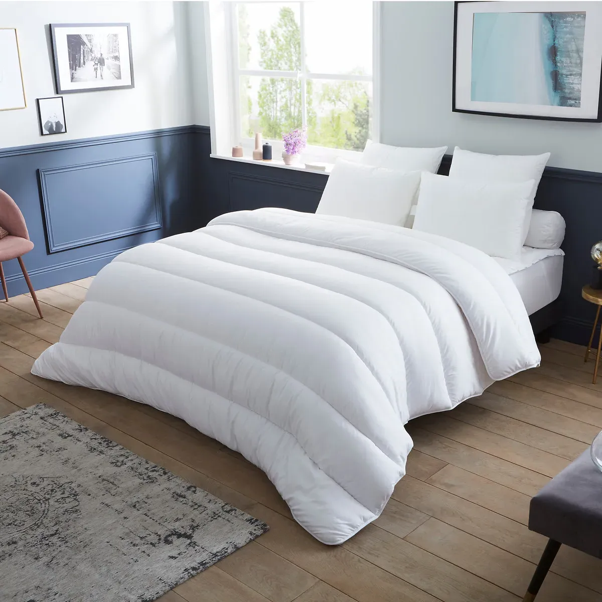 4 Seasons Anti-Dust Mite Duvet - White, Microfiber Polyester alternate view