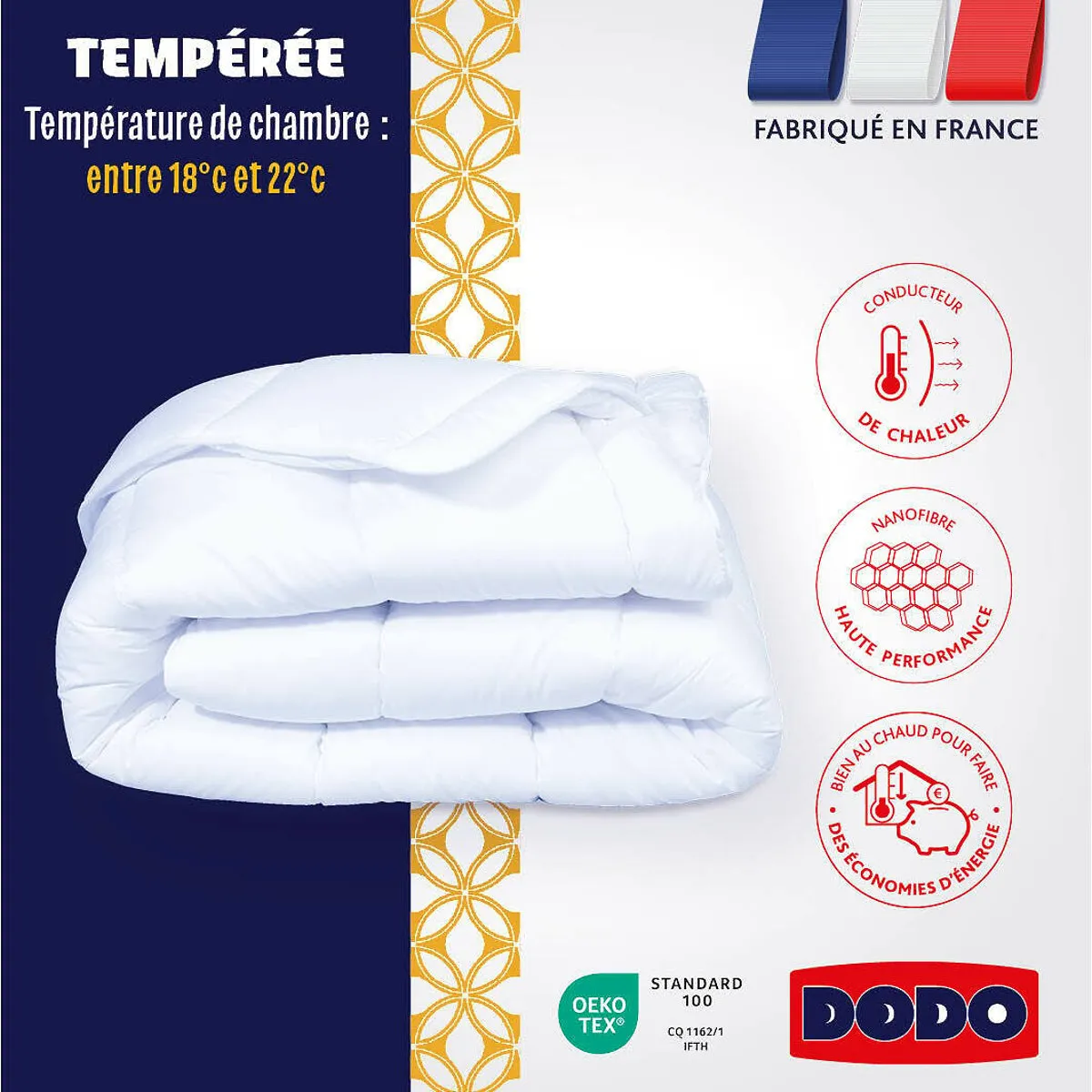 Thermoduv Temperate Duvet - White, Polyester product