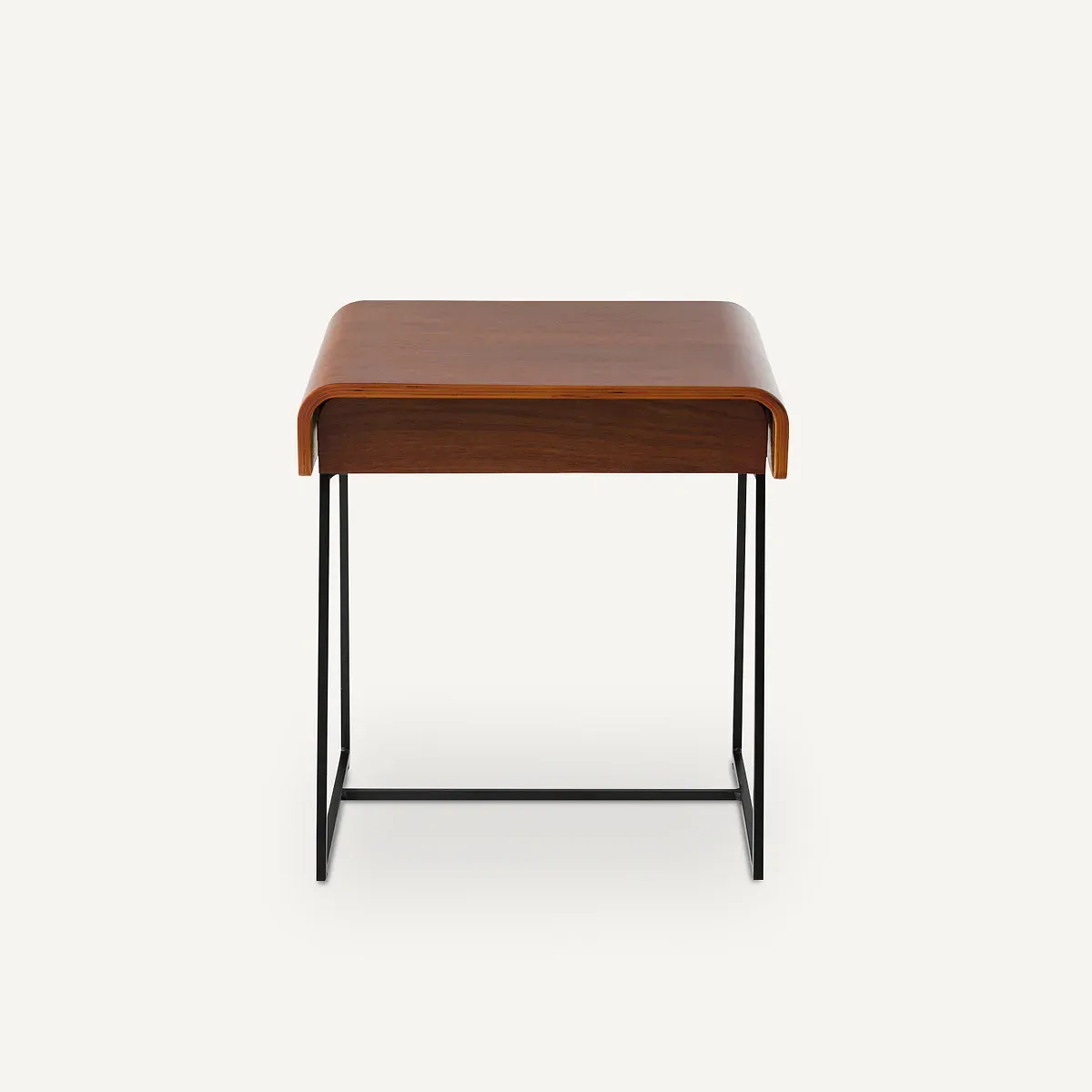 Bardi Bedside Table with Sliding Drawer - Walnut, Plywood alternate view