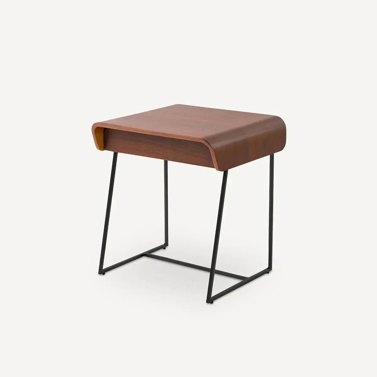 Bardi Bedside Table with Sliding Drawer - Walnut, Plywood product