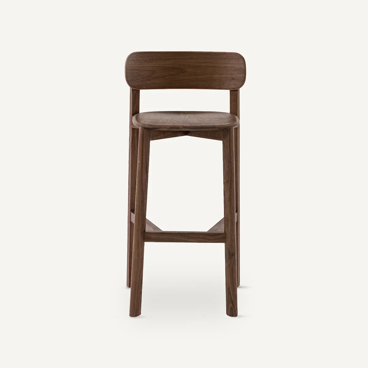 Batignolles Bar Stool by Emmanuel Gallina - Walnut alternate view