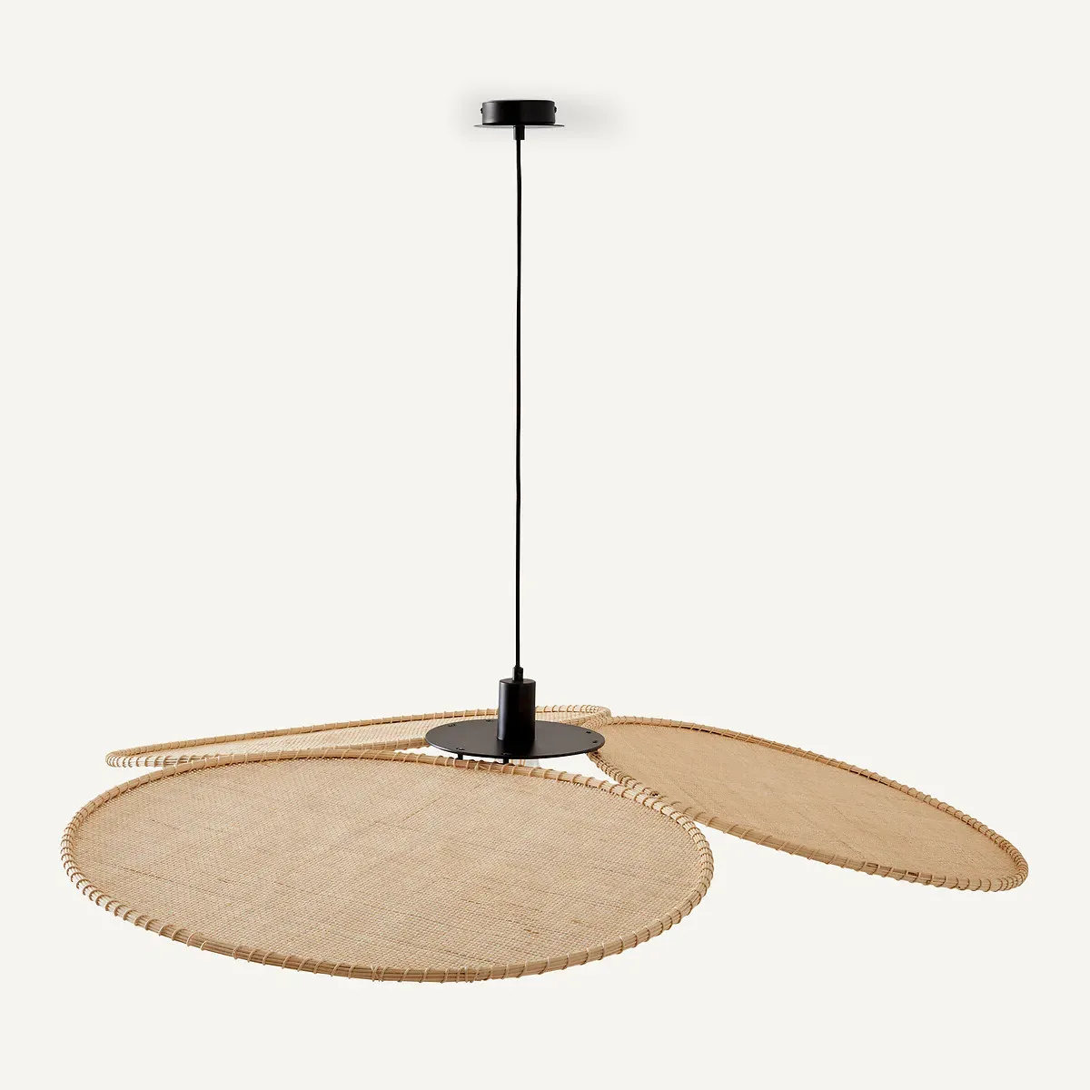 Canopée by Emmanuel Gallina Large Ceiling Light - Natural, Rattan product