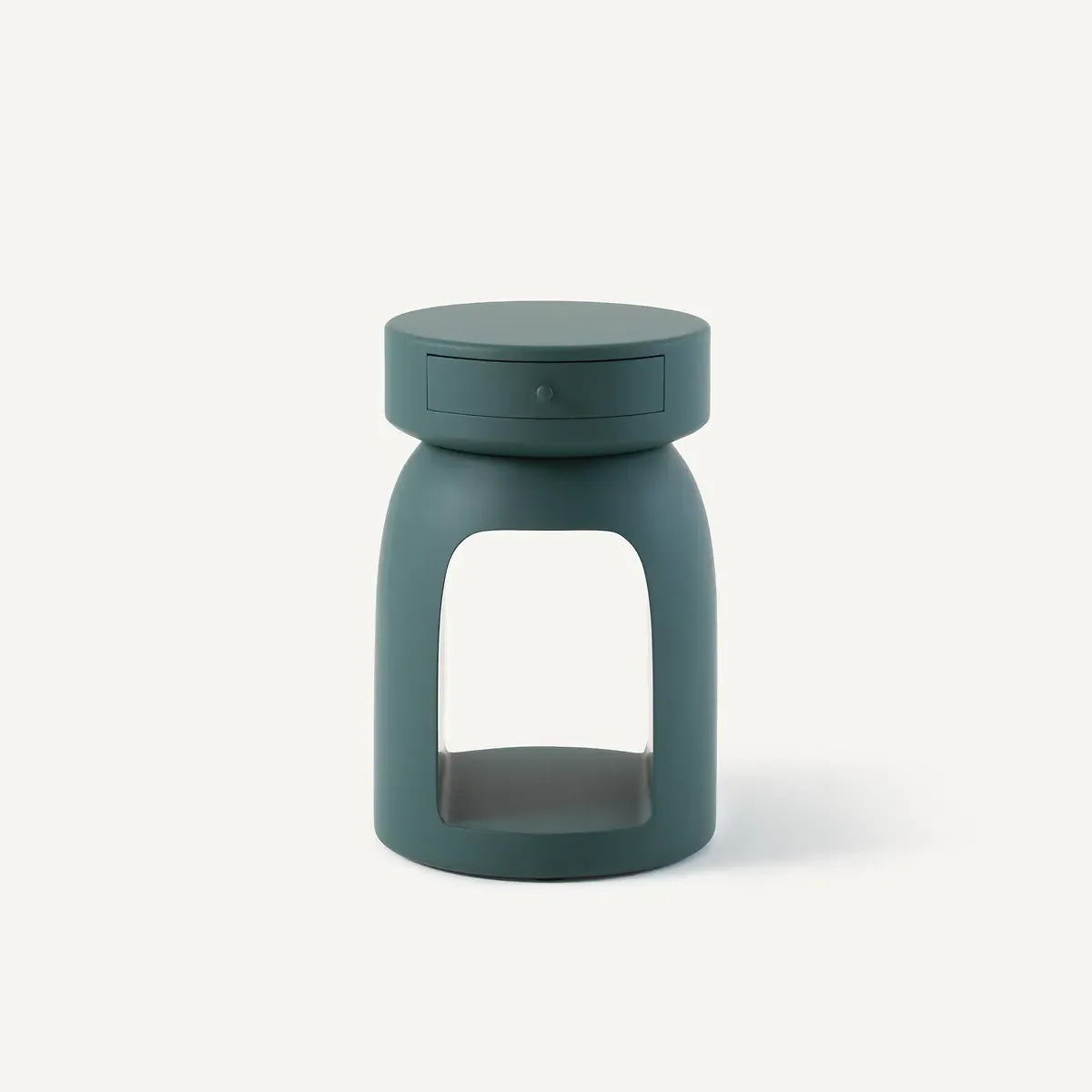 Fétiche Bedside Table with Drawer - Tsar Green, MDF alternate view