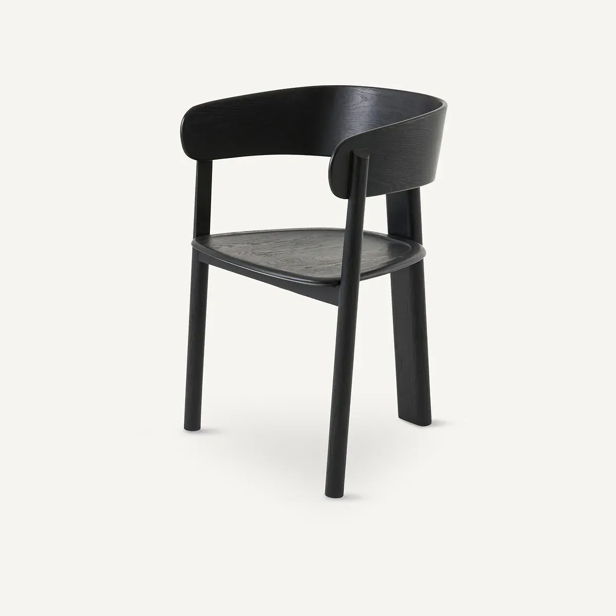 Gallina Marais 3-Leg Dining Armchair - Black, Oak product