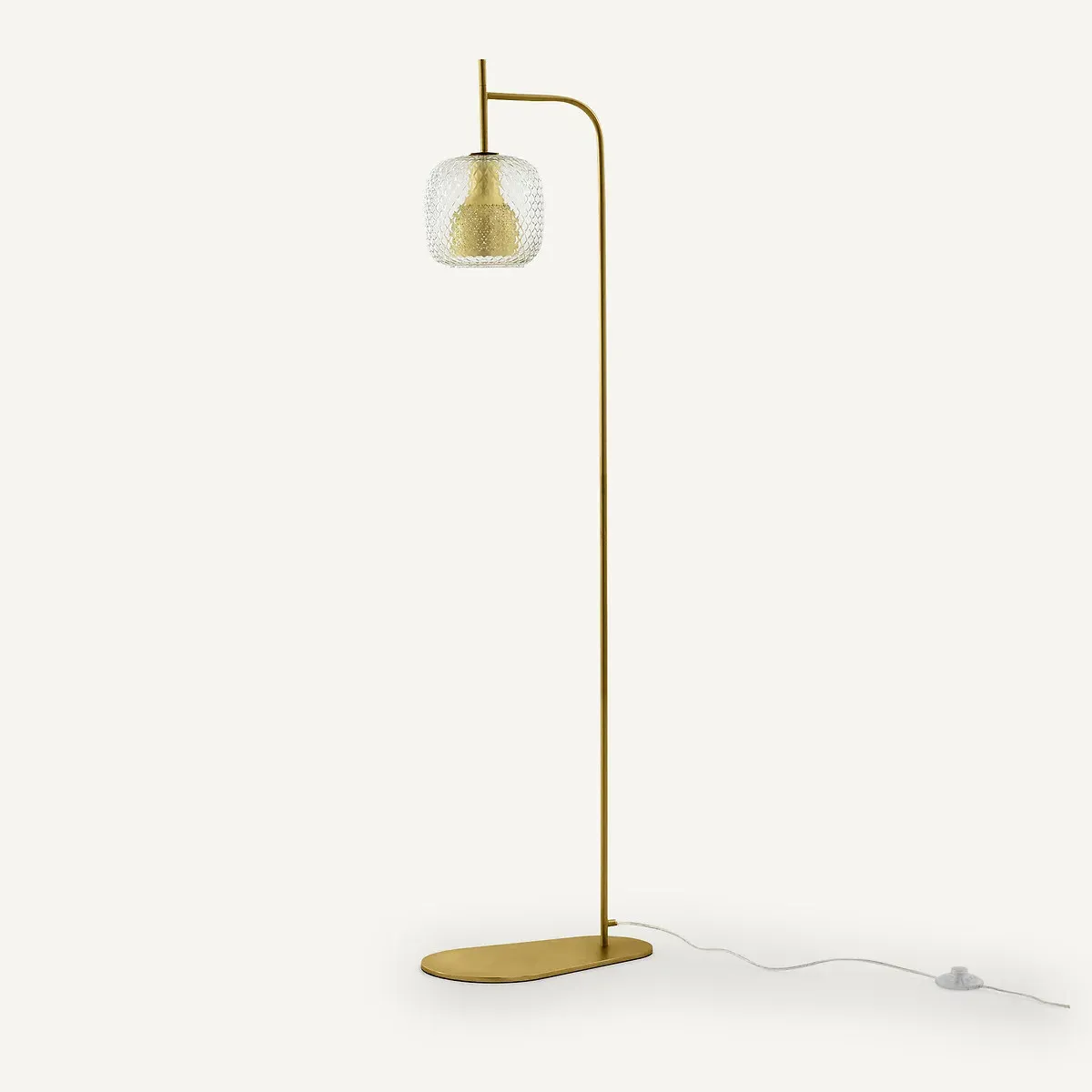 Mistinguett Chiselled Glass Reading Lamp - Brass product